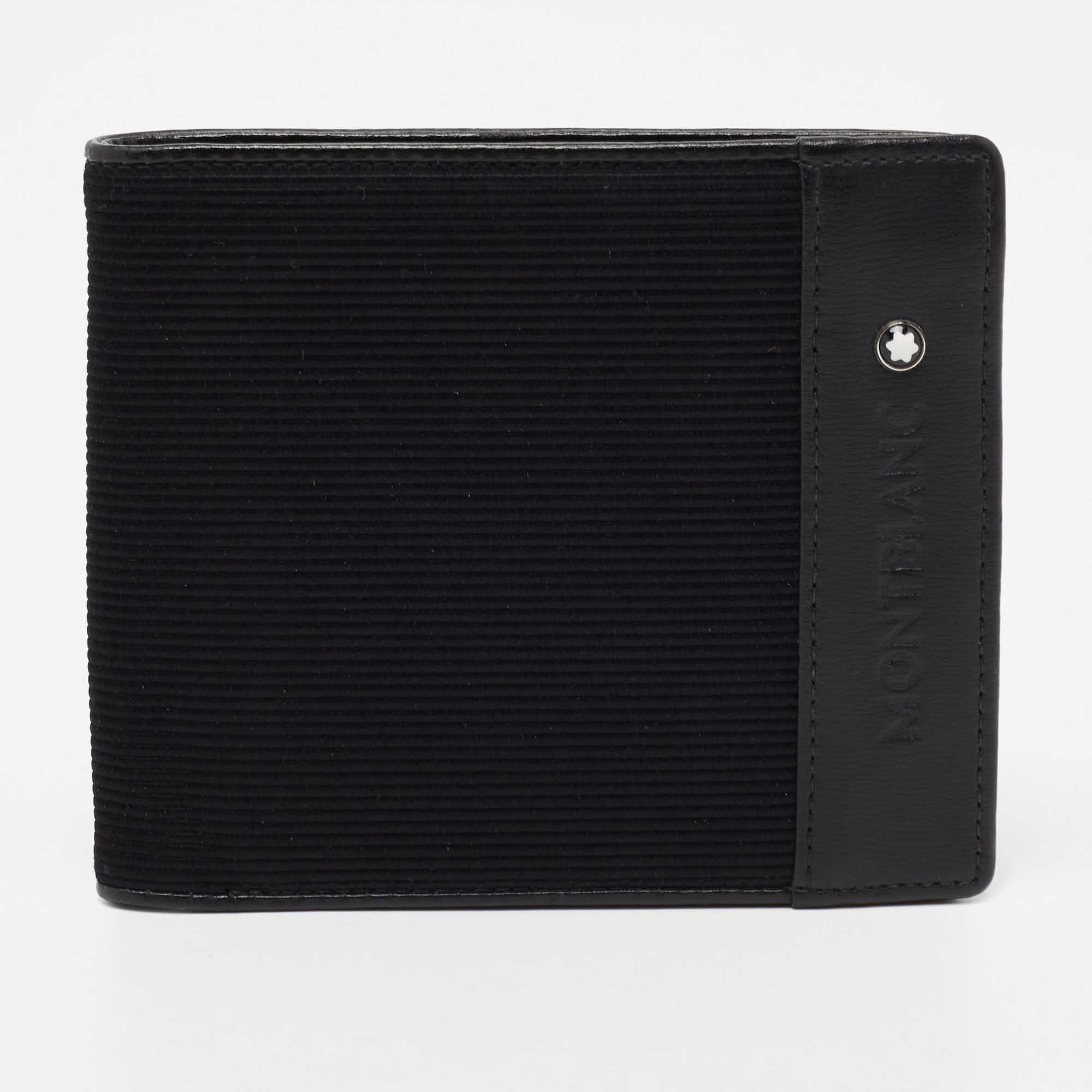 Montblanc Black Canvas and Leather Mesiterstuck Bifold Wallet