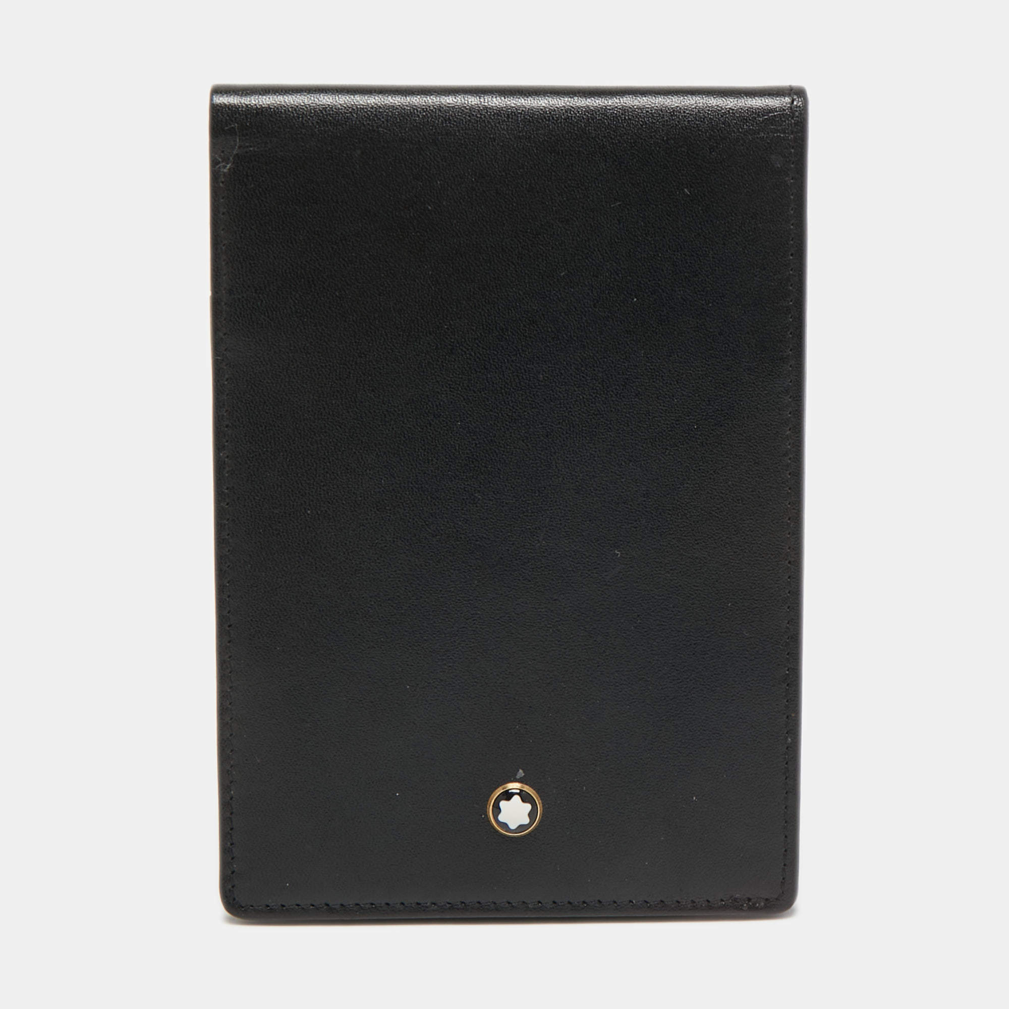 Pre Owned Montblanc Black Leather Meisterstuck Notepad Wallet