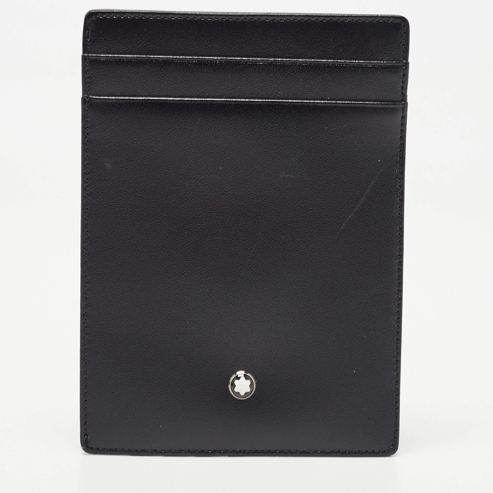Montblanc Black Leather Sartorial Pocket 4cc with ID Card Holder