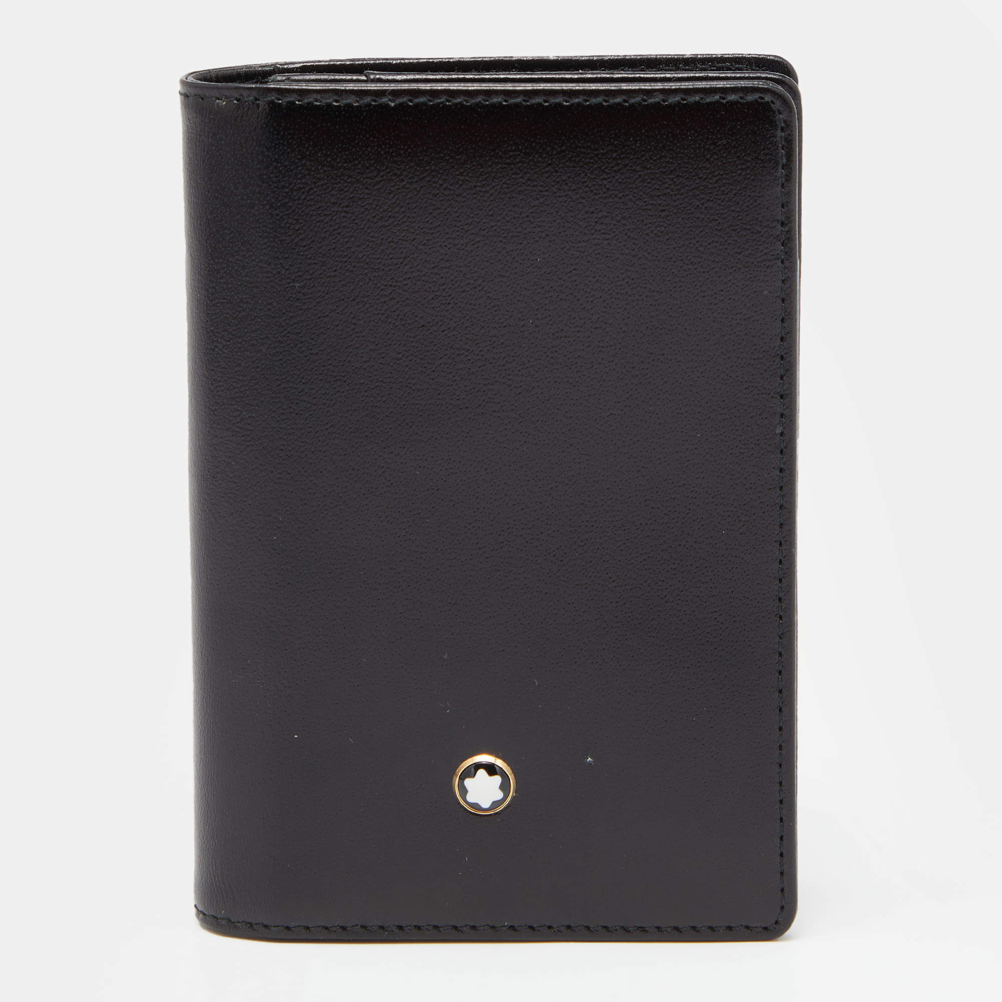 Montblanc Black Leather Meisterstück Business Card Holder 