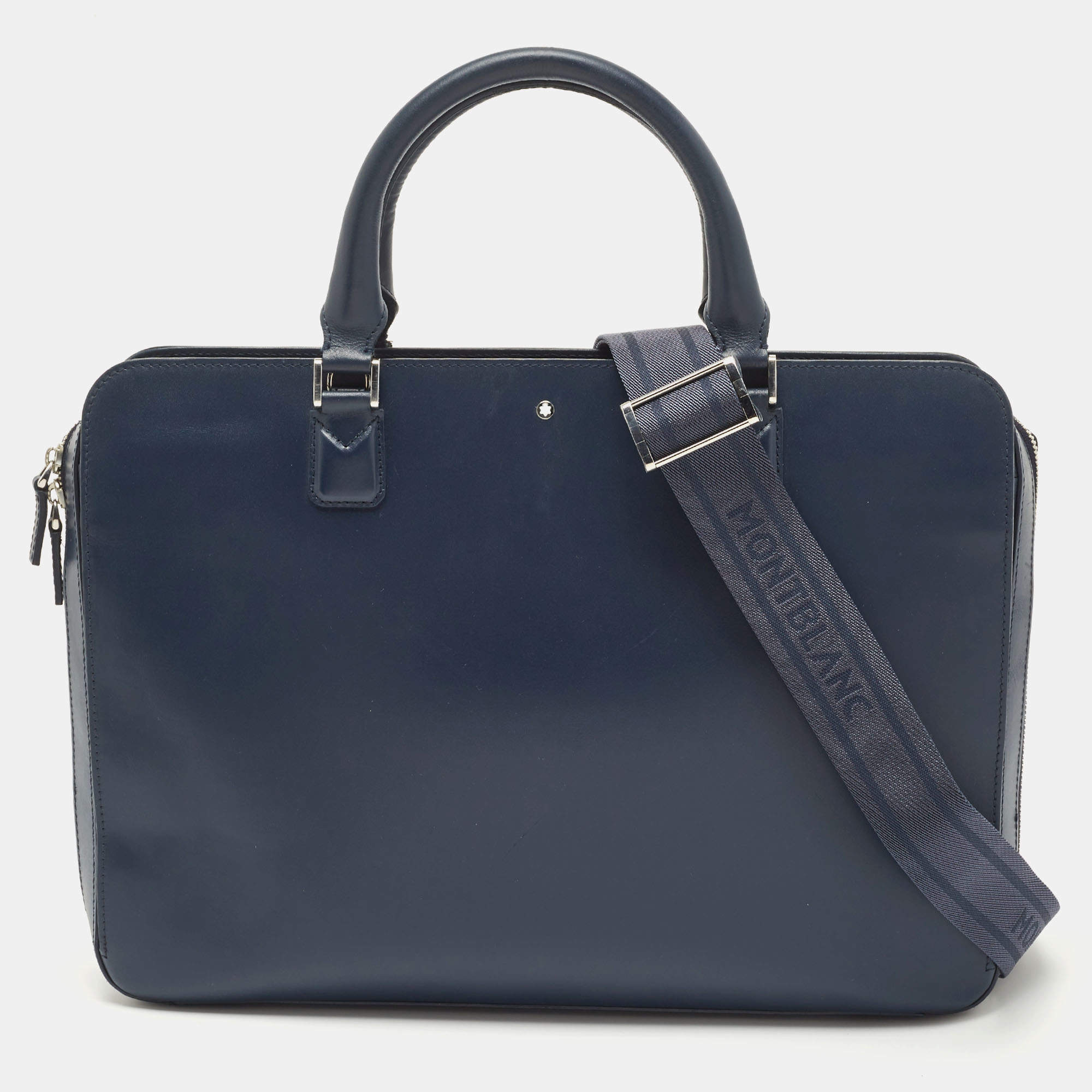 Montblanc Blue Leather Meisterstuck Sartorial Slim Document Case