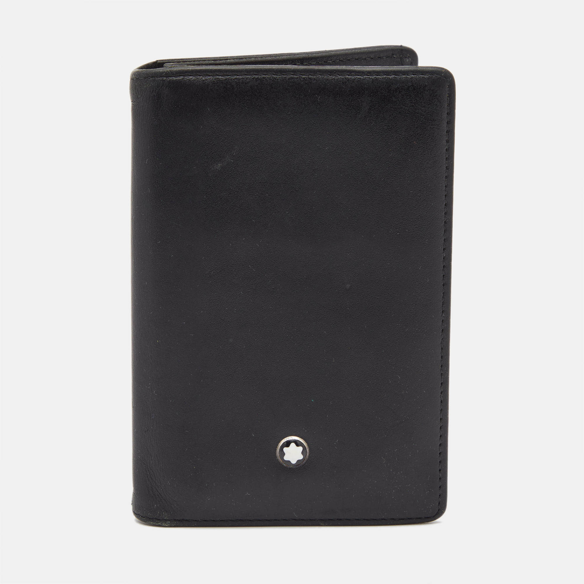 Montblanc Black Leather Meisterstück Business Card Holder