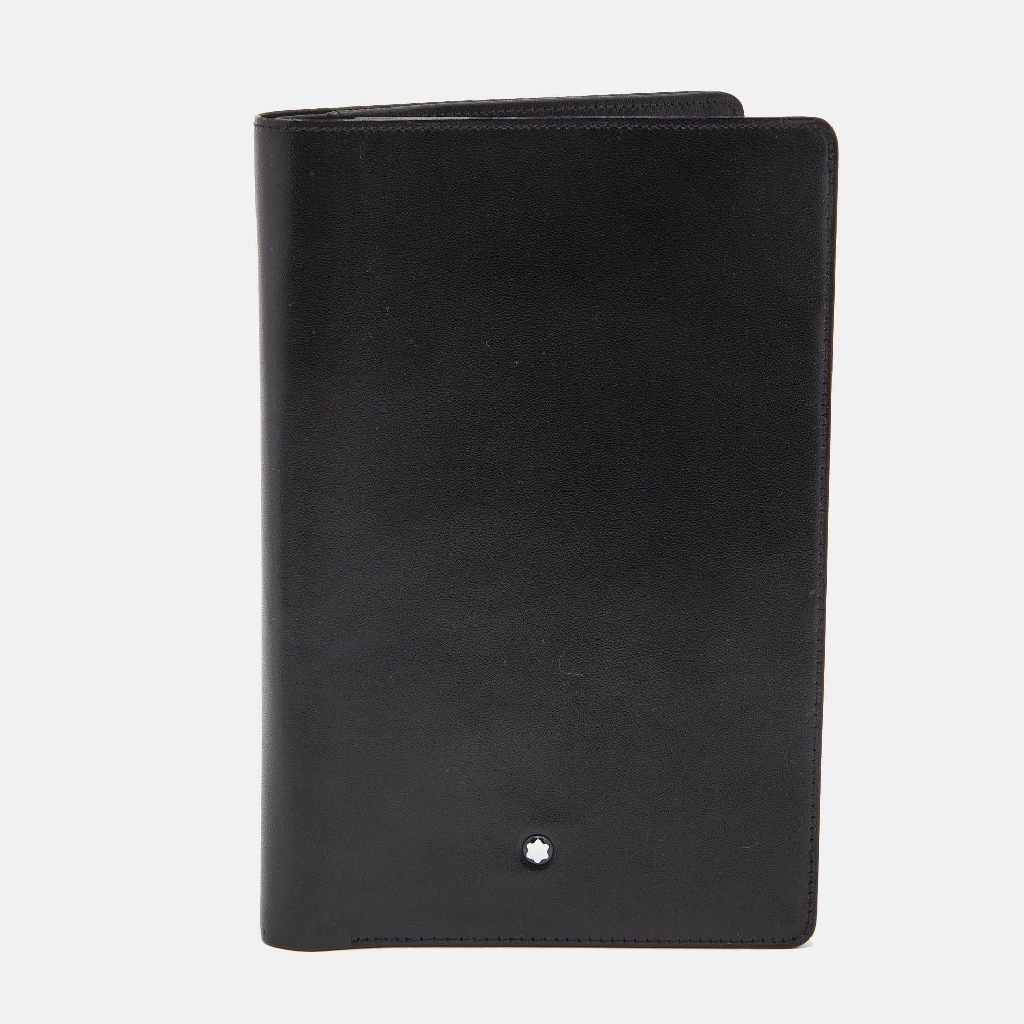 Pre Owned Montblanc Black Leather Meisterstuck Passport Holder
