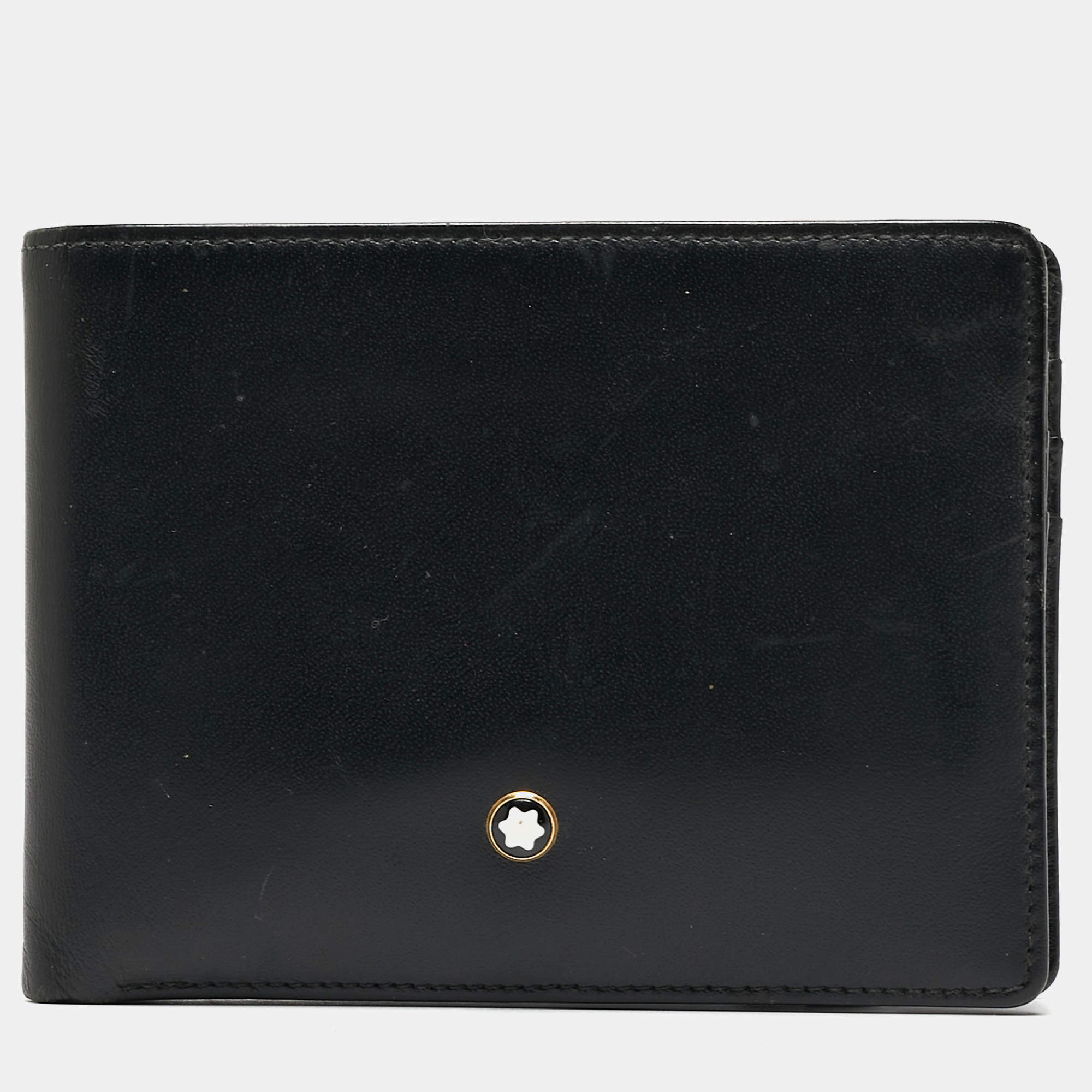 Montblanc Black Leather Meisterstuck Bifold Wallet
