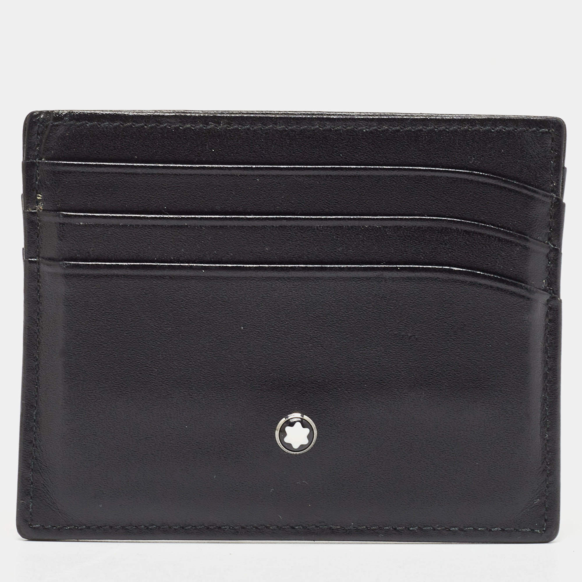 Montblanc Black Leather Meisterstuck Card Holder 6CC
