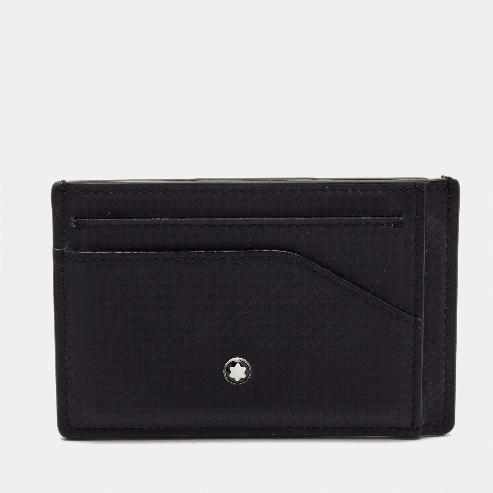 Pre Owned Montblanc Black Leather Meisterstuck Card Holder