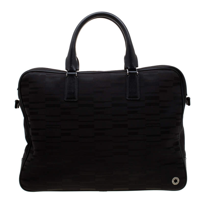 Montblanc Black Nylon Meisterstuck Briefcase