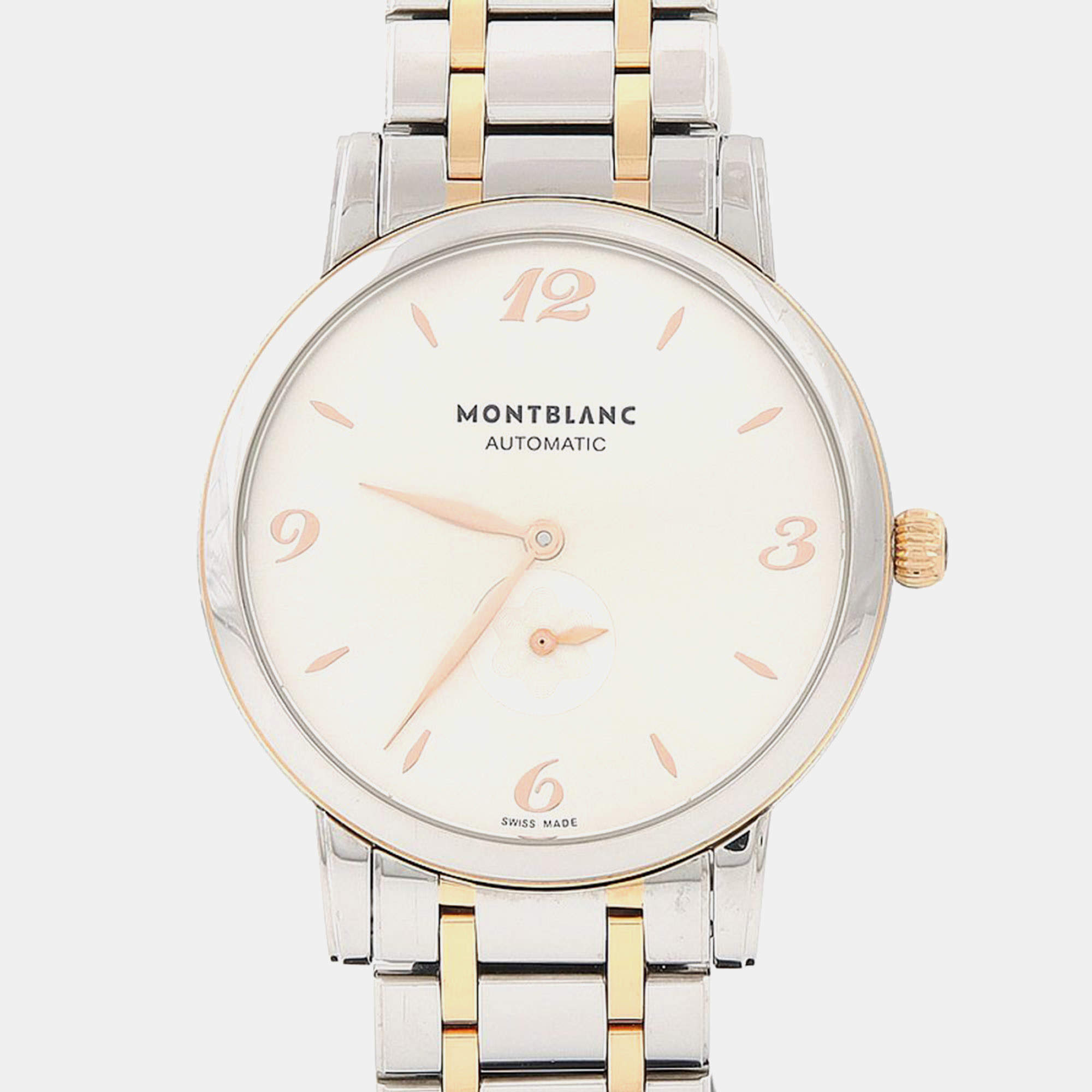 Pre Owned Montblanc Star Classic 107916 Automatic 18k Rose Gold Stainless Steel Men's Wristwatch 39mm