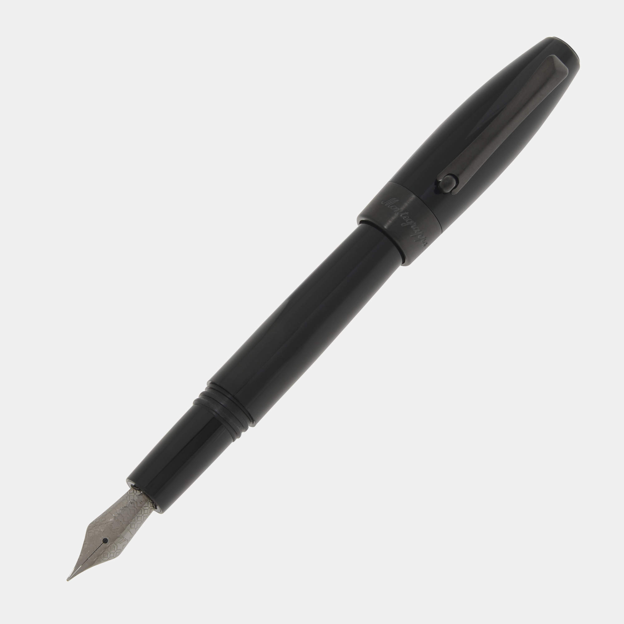Montegrappa Fortuna Black with Black Trim Fountain Pen (F)