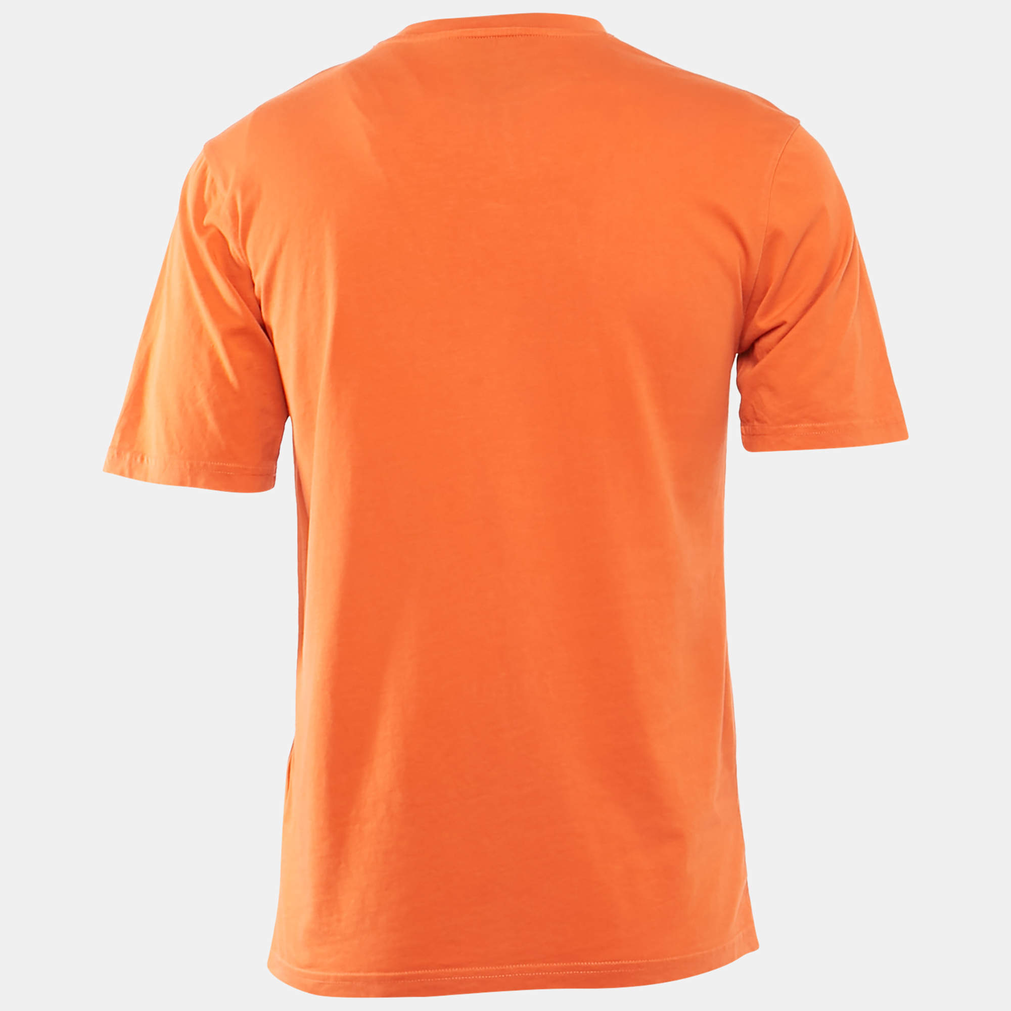 Moschino Couture Orange Logo Print Cotton Crew Neck T-Shirt S