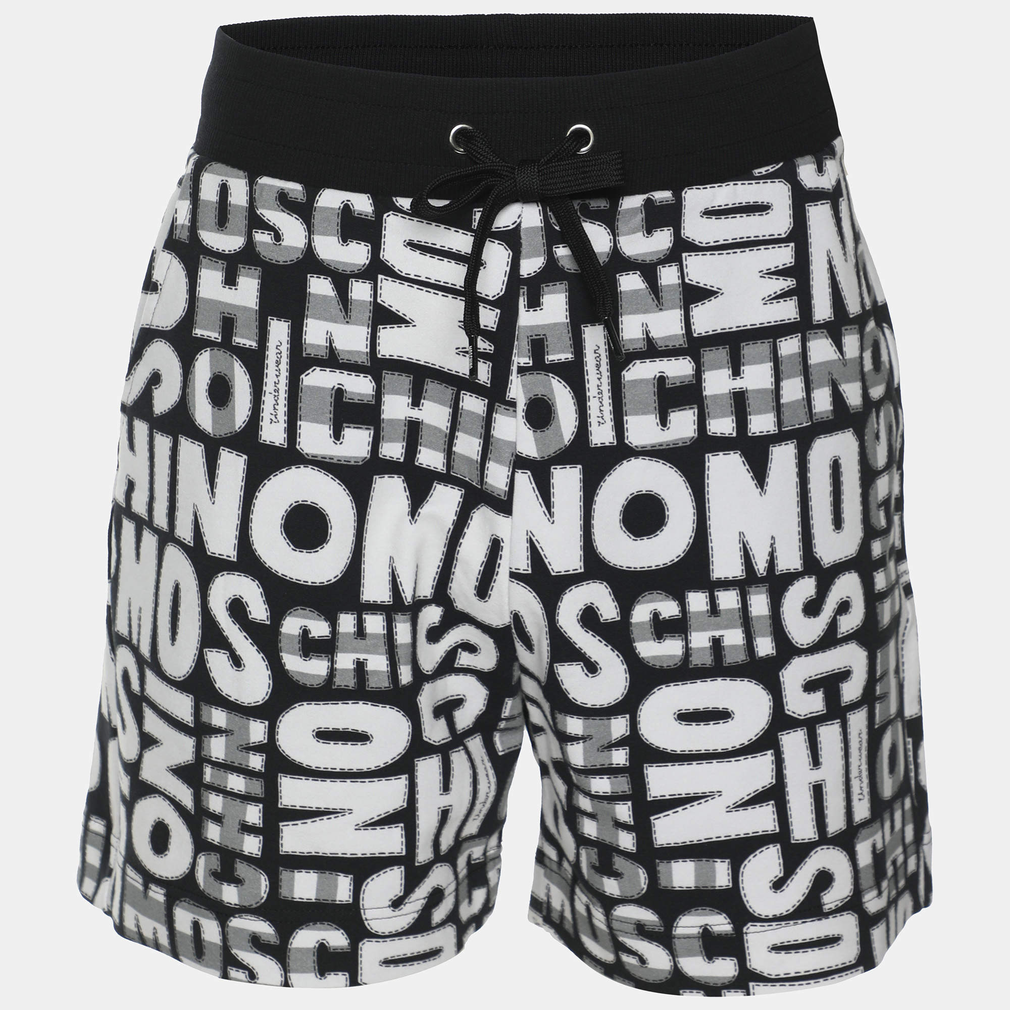 Moschino Underwear Multicolor Logo Printed Jersey Shorts M