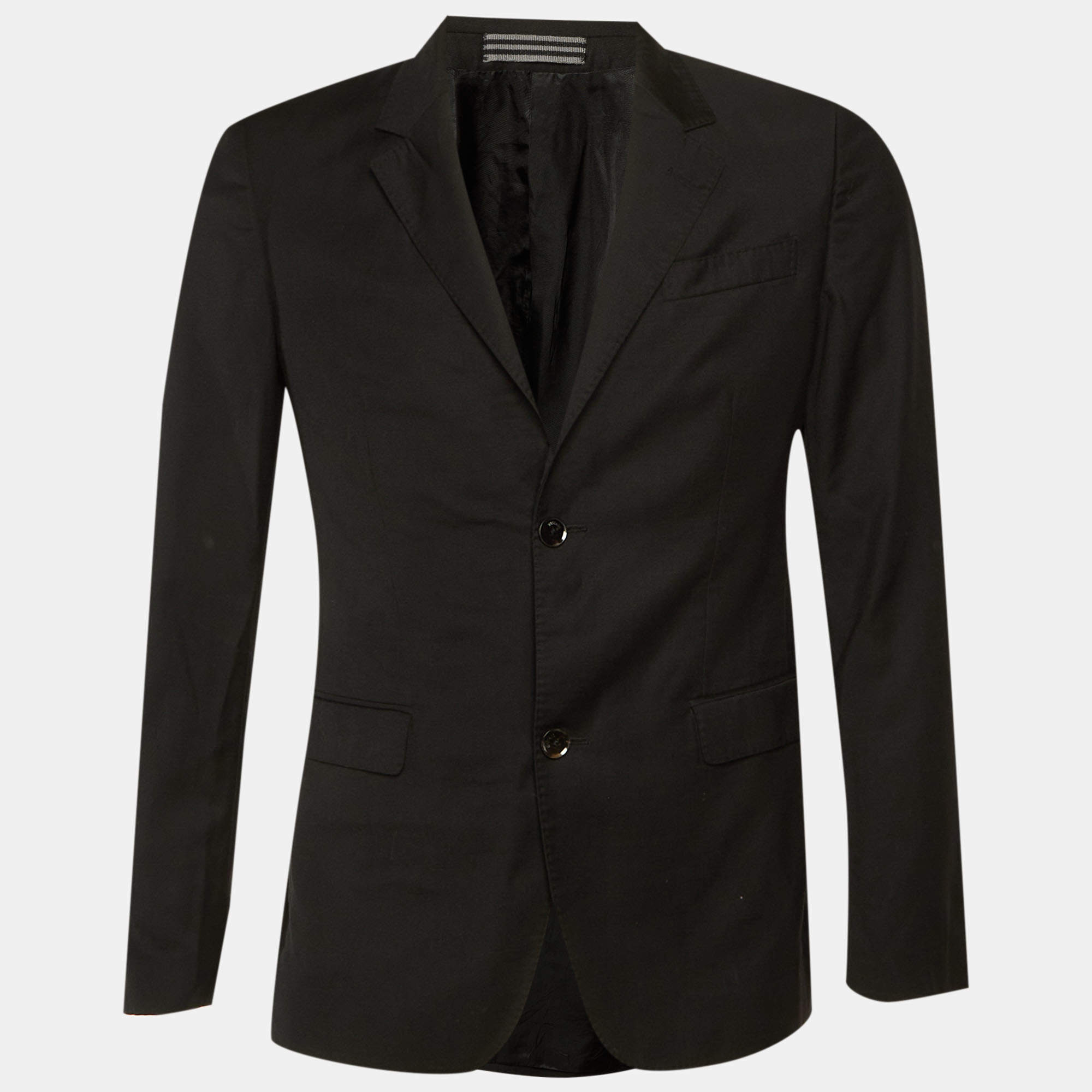 Pre Owned  Moschino Black Wool Blend Single Breasted Blazer S