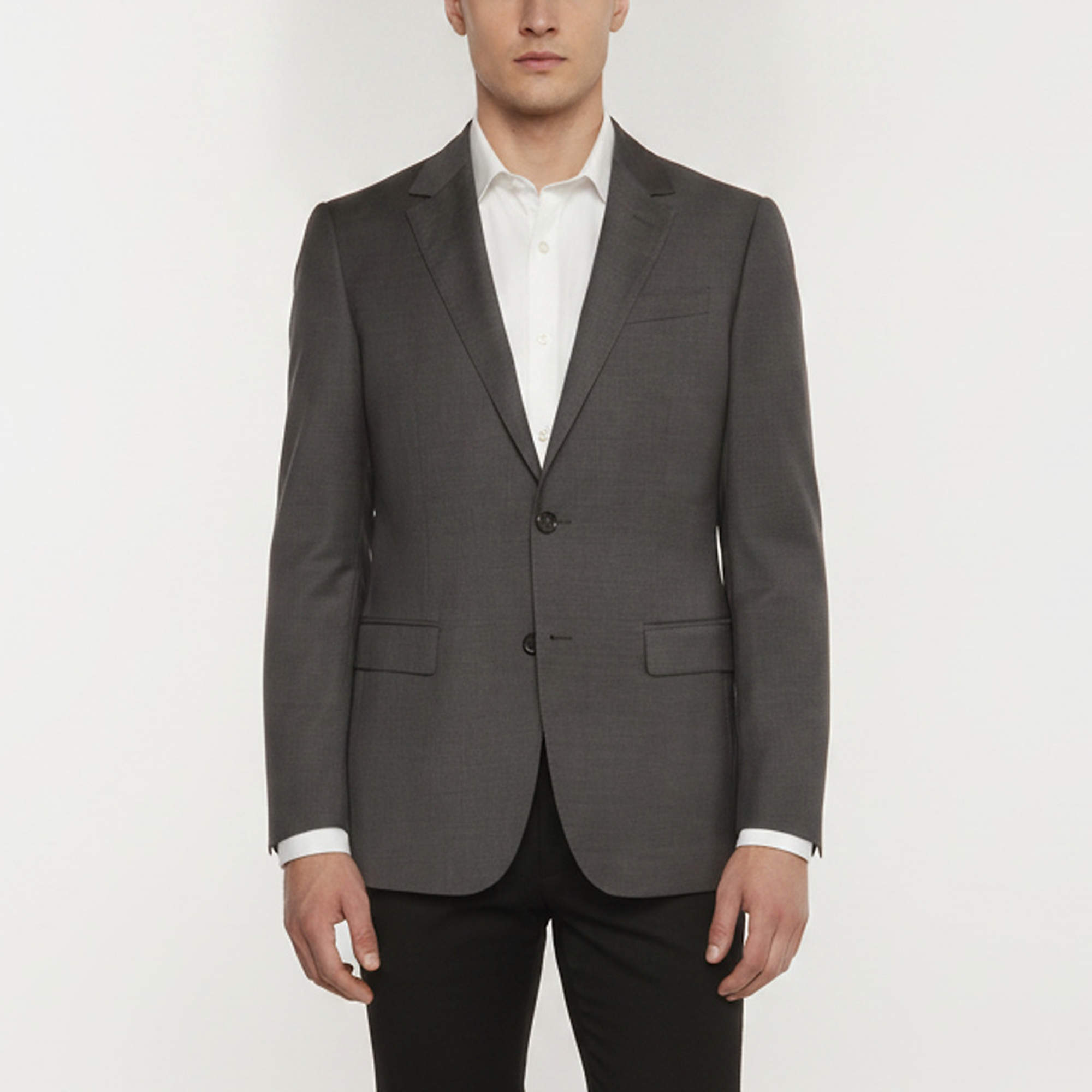 Pre Owned Moschino Grey Wool Single Breasted Blazer XL