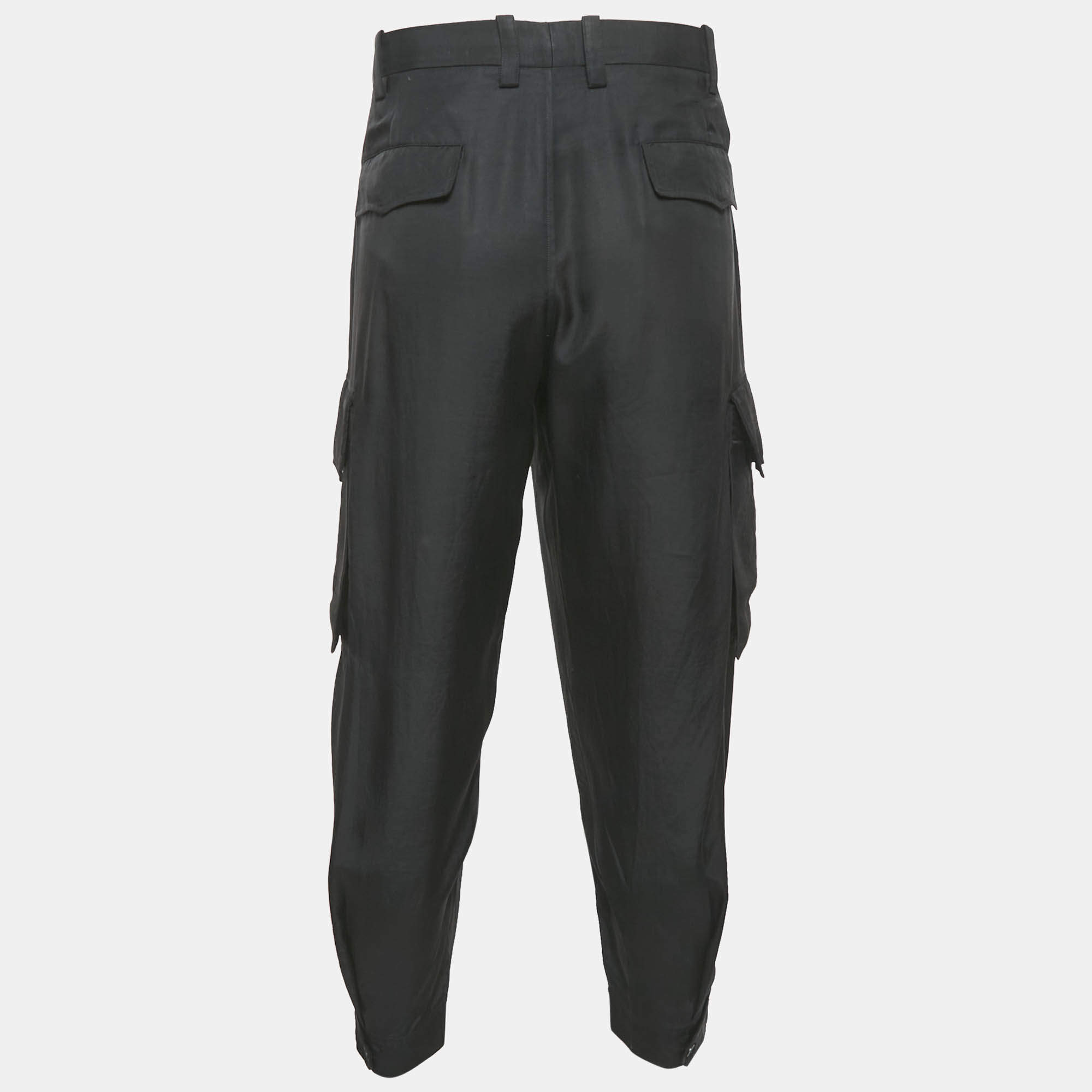 Neil Barrett Black Knit Modernist Taping Track Pants S Neil