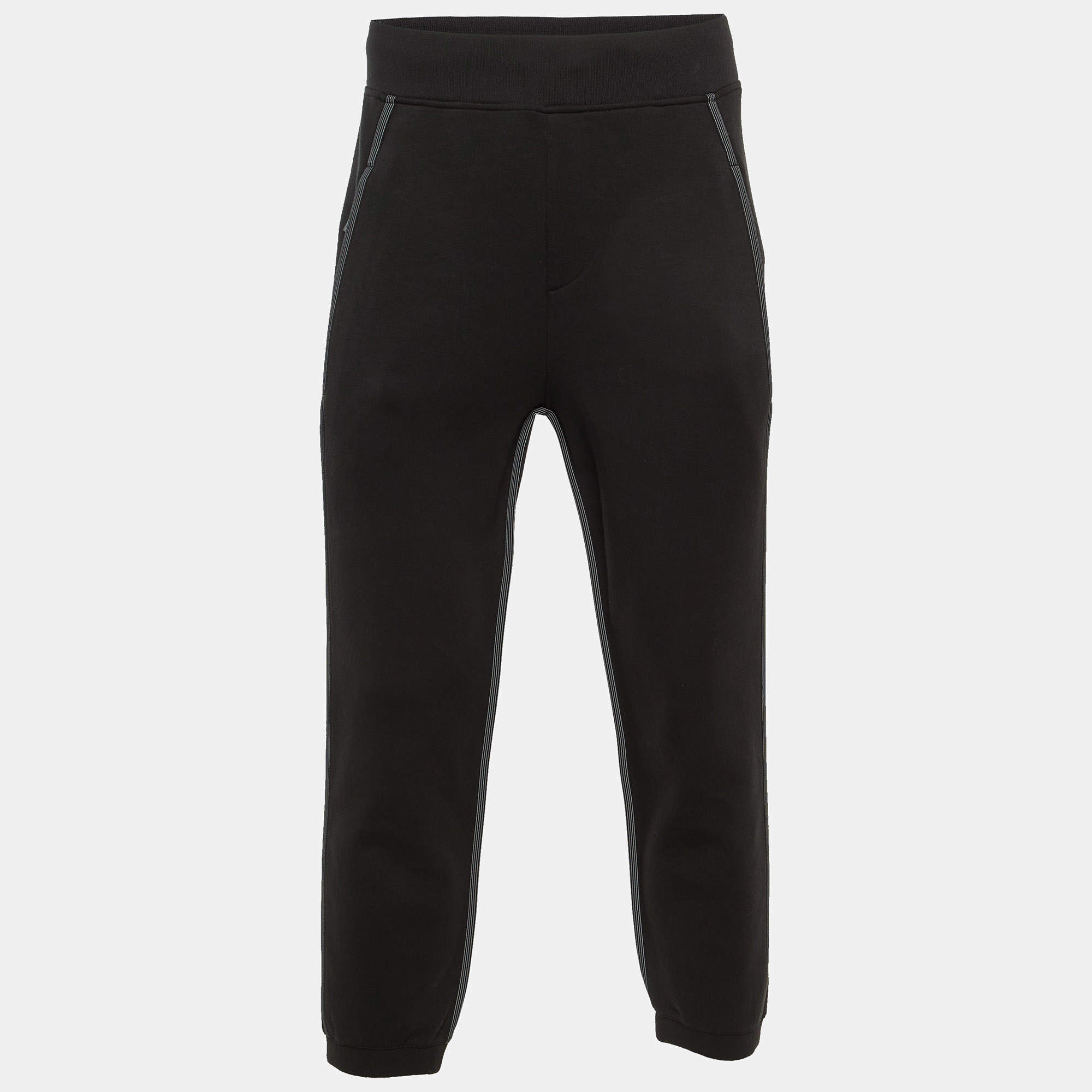 Pre Owned بنطلون رياضي نيل باريت تريكو قطن أسود مقاس صغير - سمول