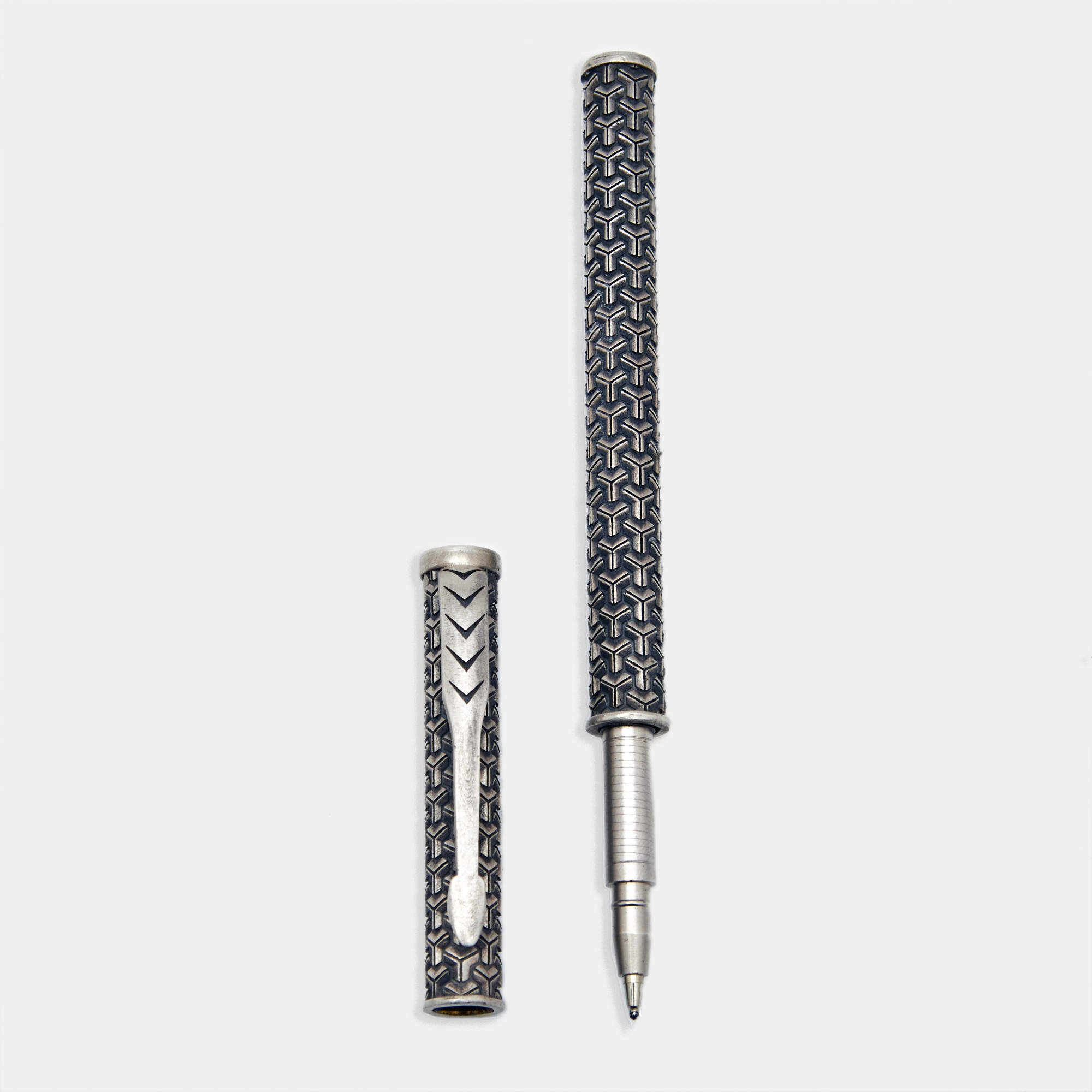 Pre Owned Silver 925 Blue Ballpoint Pen