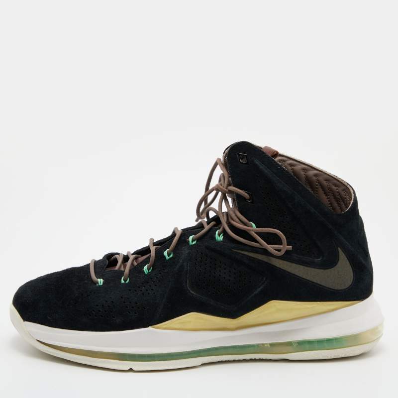 Nike Lebron Black Suede 10 EXT QS Sneakers Size 45