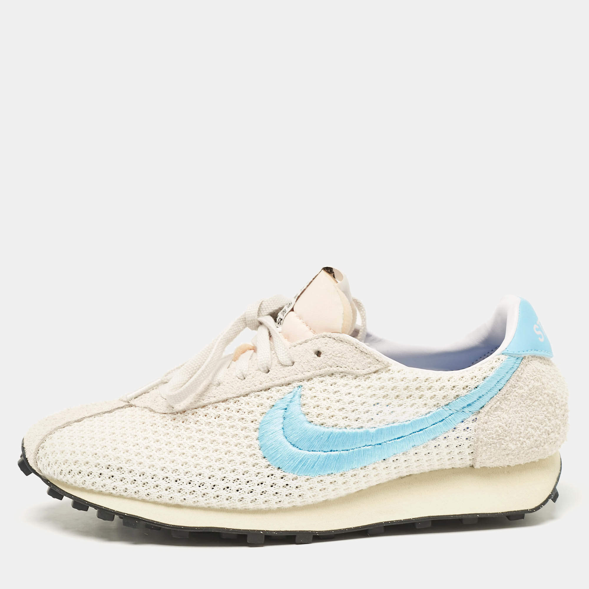 Nike x Stussy Off White Mesh and Suede LD-1000 Phantom Sneakers Size 42