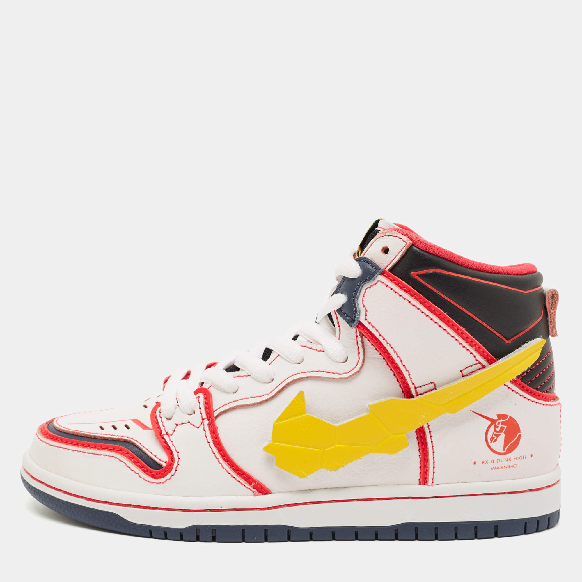 Pre Owned Nike Multicolor Leather SB Dunk High RX-0 Unicorn Gundam Sneakers Size 38