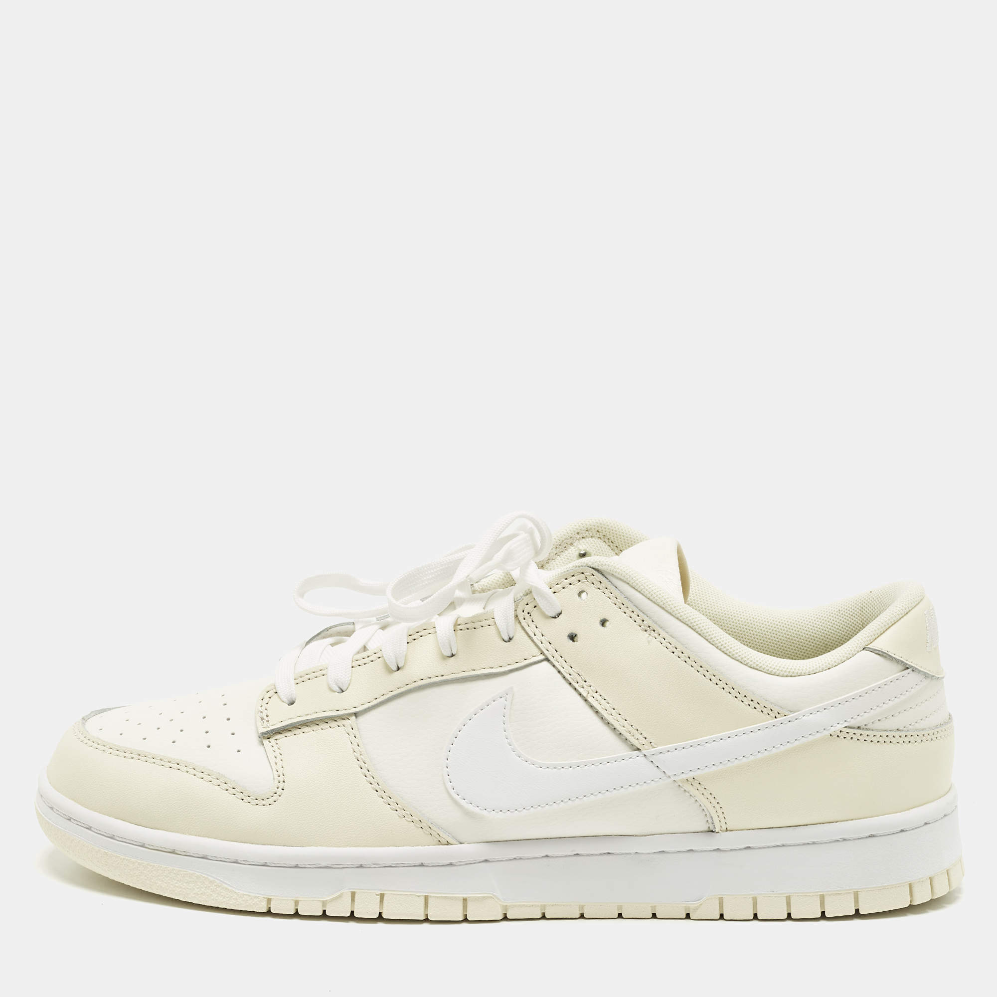 مملوكة مسبقًا Nike Dunk Low Retro Coconut Milk Size 47.5 Cream/Off White Leather Low Top Sneakers