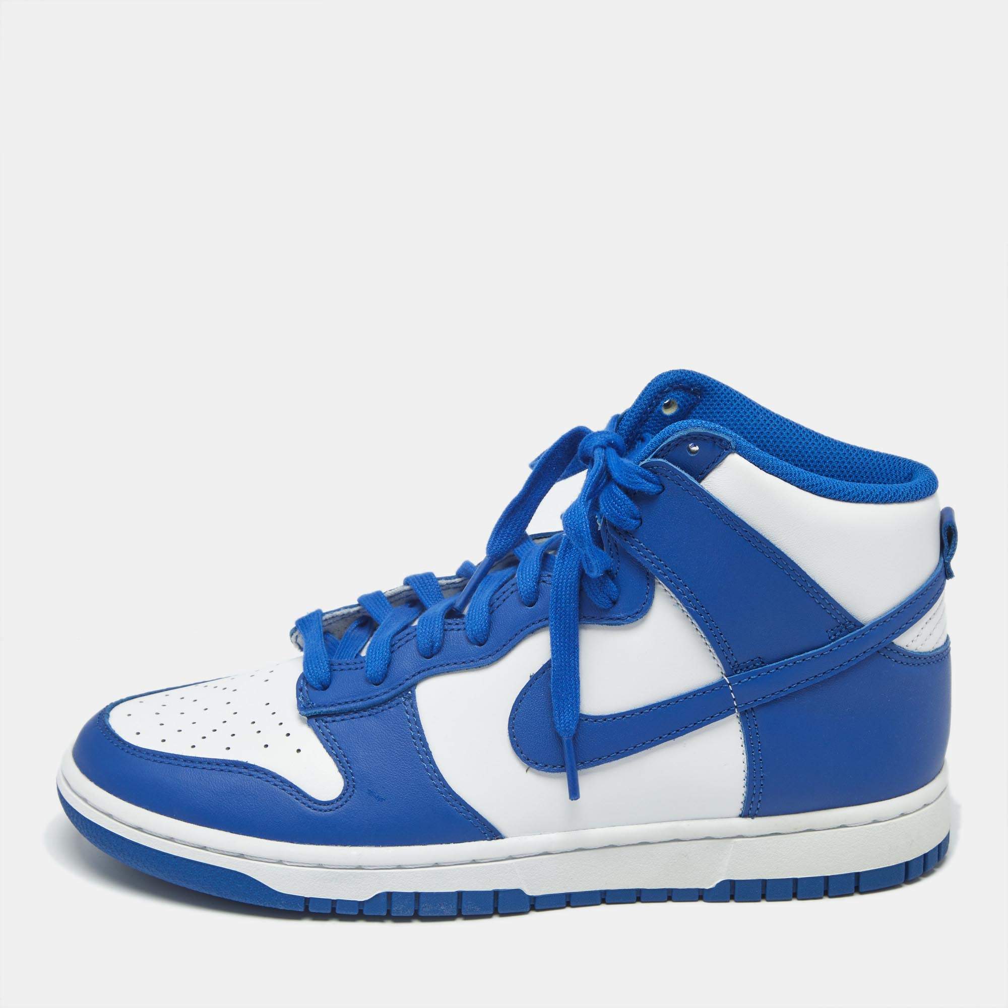 مملوكة مسبقًا Nike Dunk Game Royal Size 43 Blue/White Leather High Top Sneakers