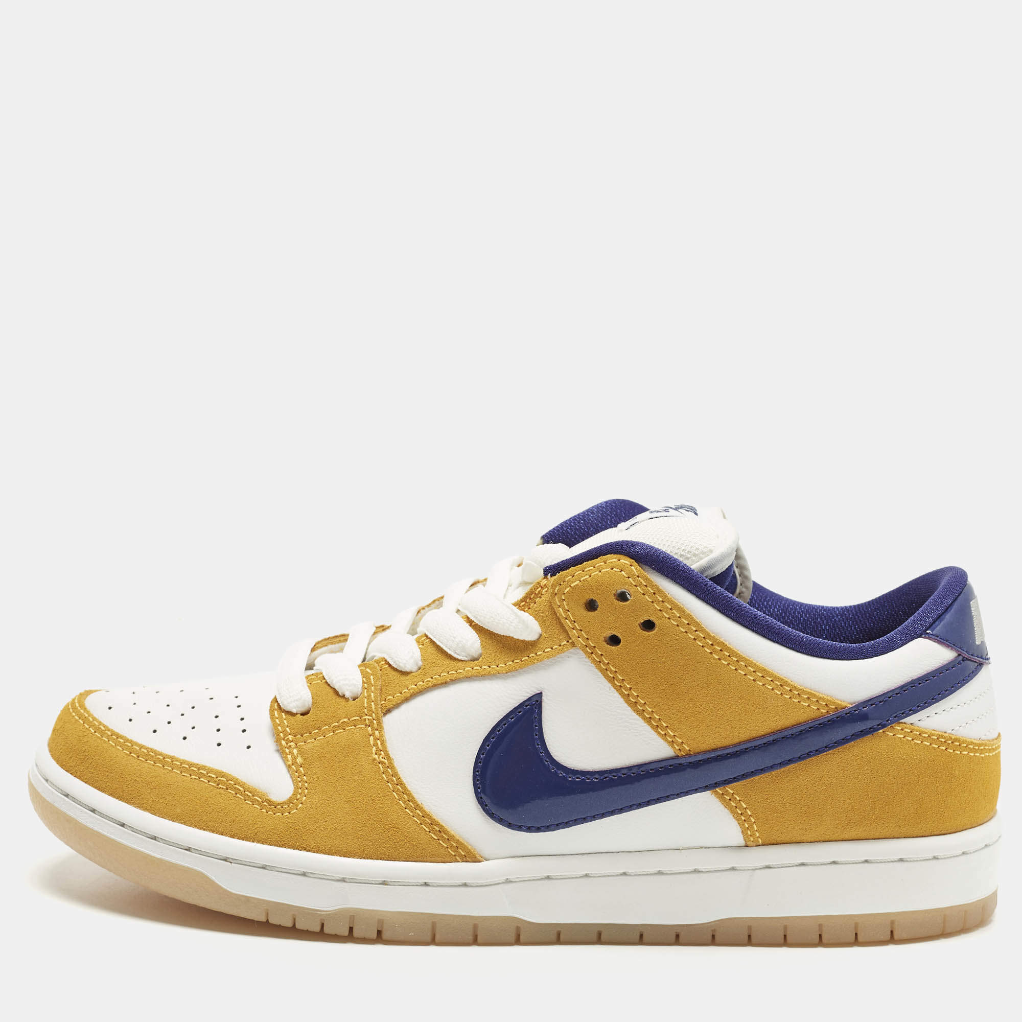 مملوكة مسبقًا Nike SB Dunk Laser Orange Size 43 Multicolor Leather and Suede Low Top Sneakers
