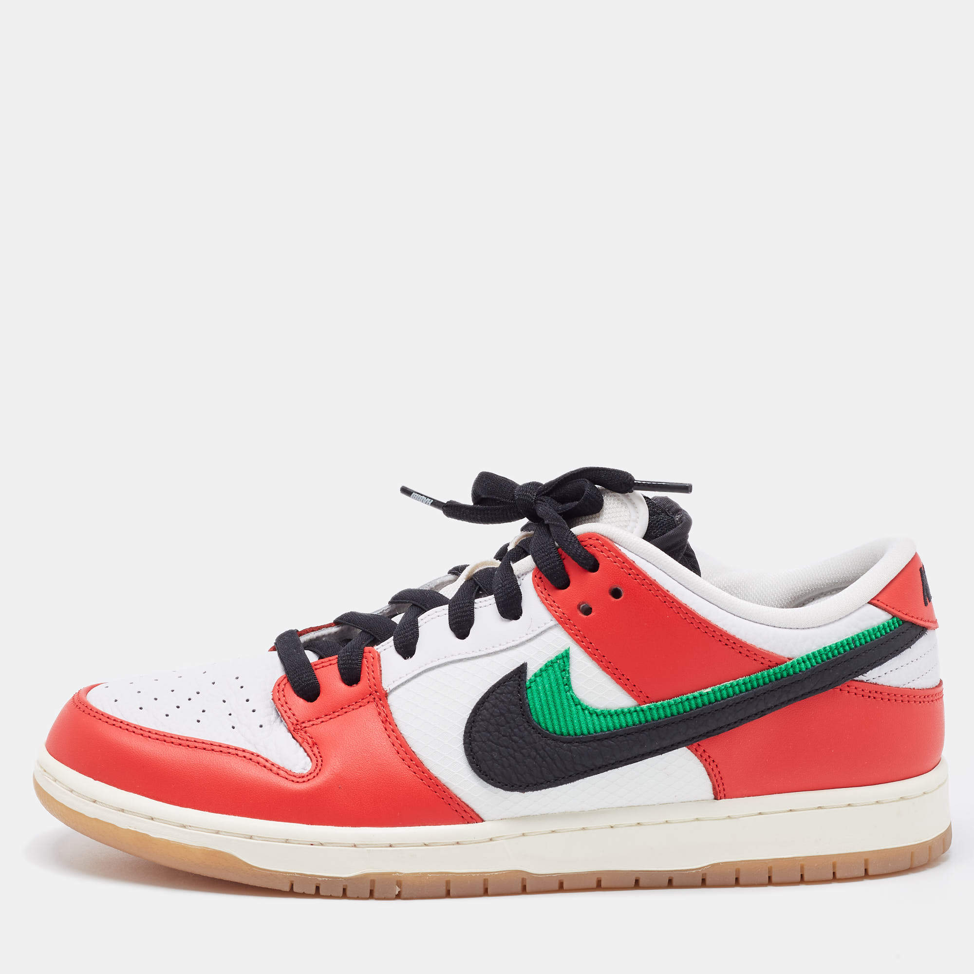 Nike Multicolor Leather SB Dunk Low Frame Skate Habibi Sneakers Size 47.5