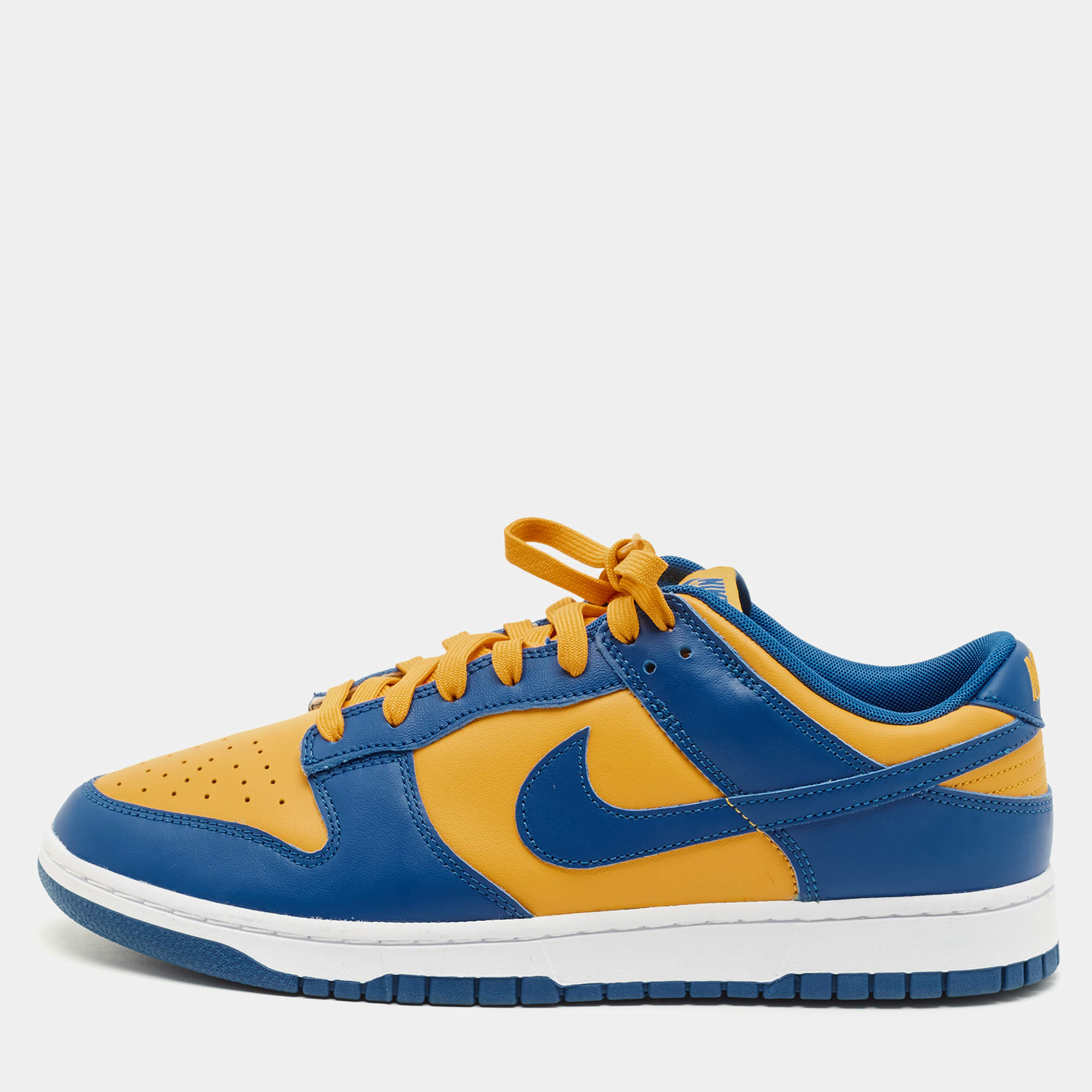 مملوكة مسبقًا Nike Dunk UCLA Size 46 Blue/Yellow Leather Low Top Sneakers