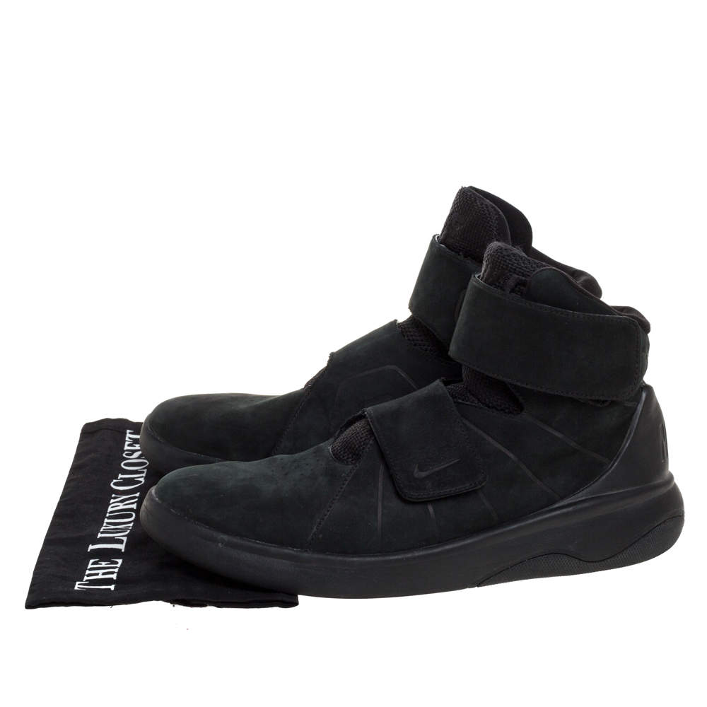 Perforeren Wafel lekkage Nike Marxman Premium Black Nubuck And Nylon Velcro Strap High Top Sneakers  Size 42 Nike | TLC