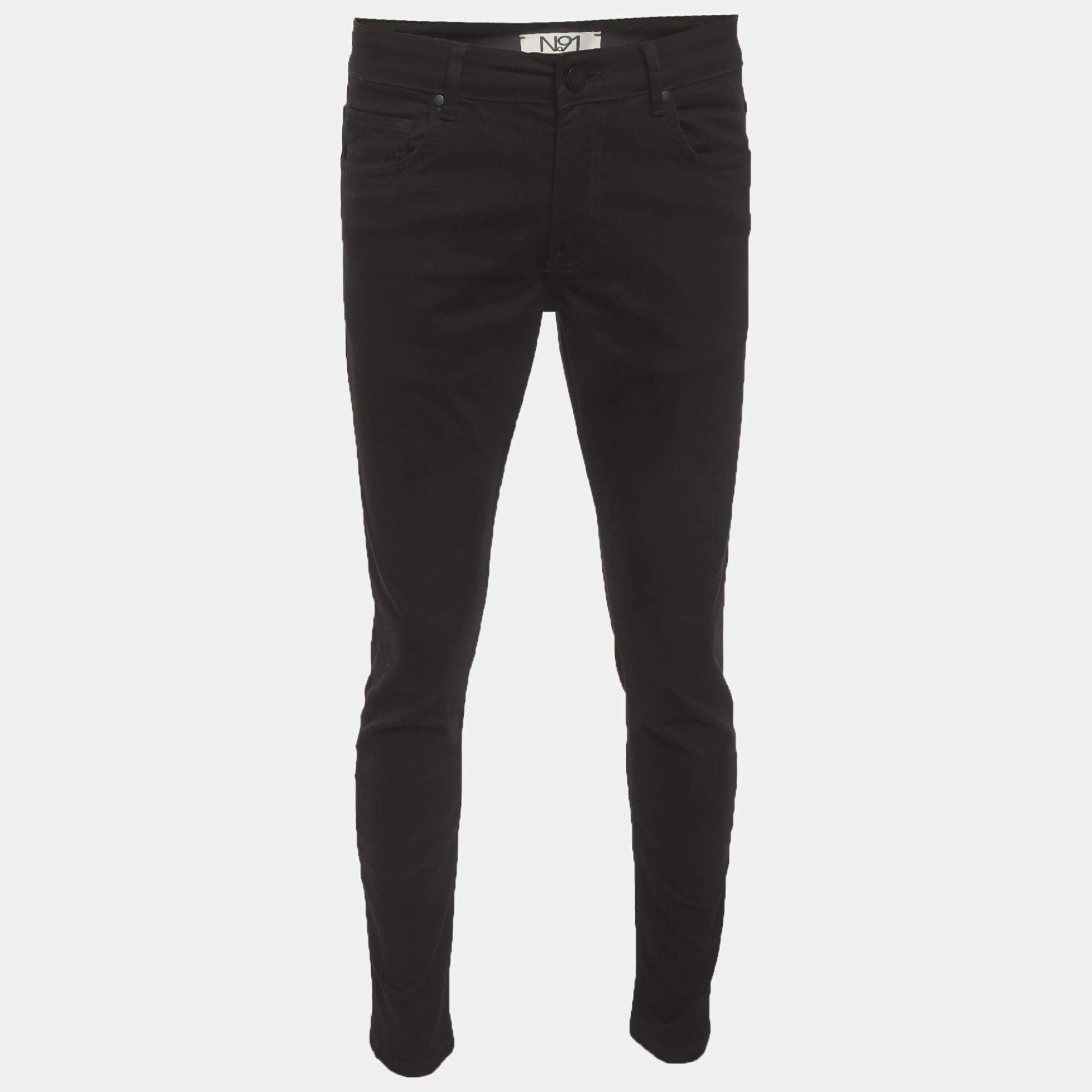 Pre Owned No91 Black Denim Flawless Slim Jeans M/Waist 32"