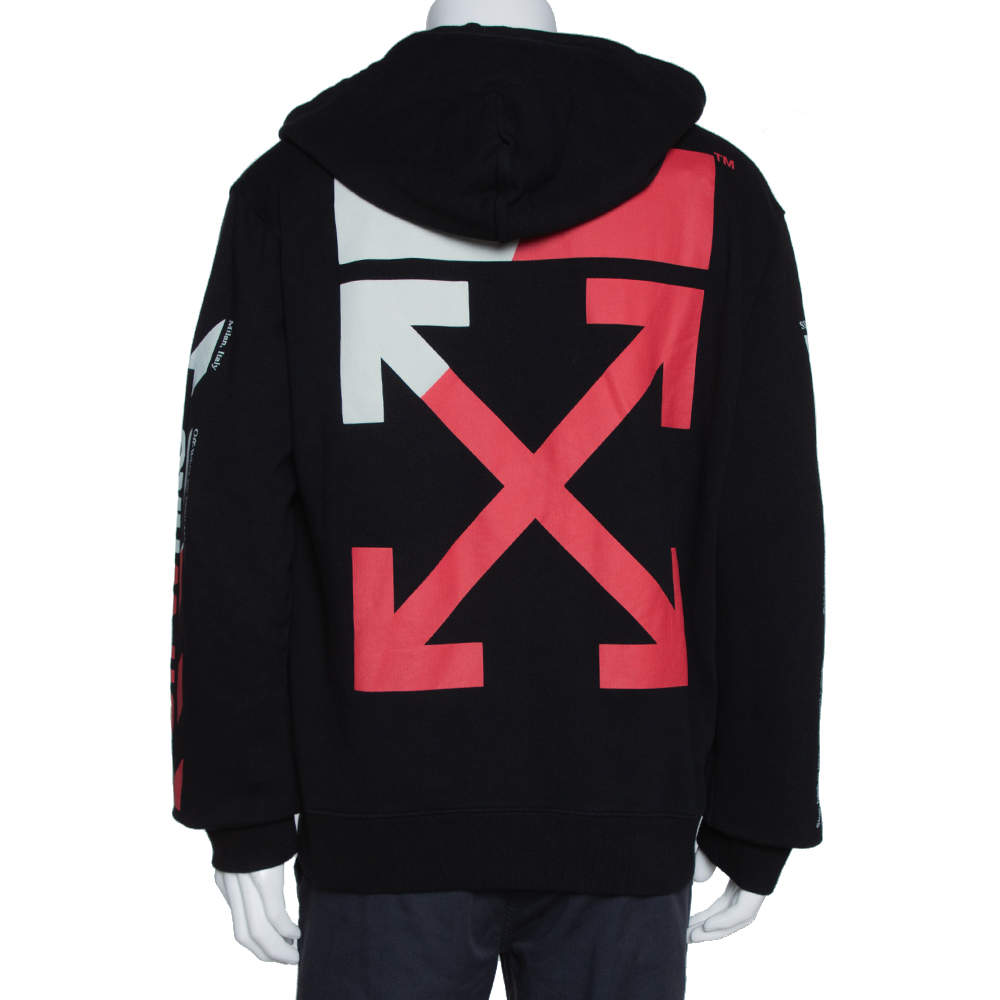 off white split hoodie