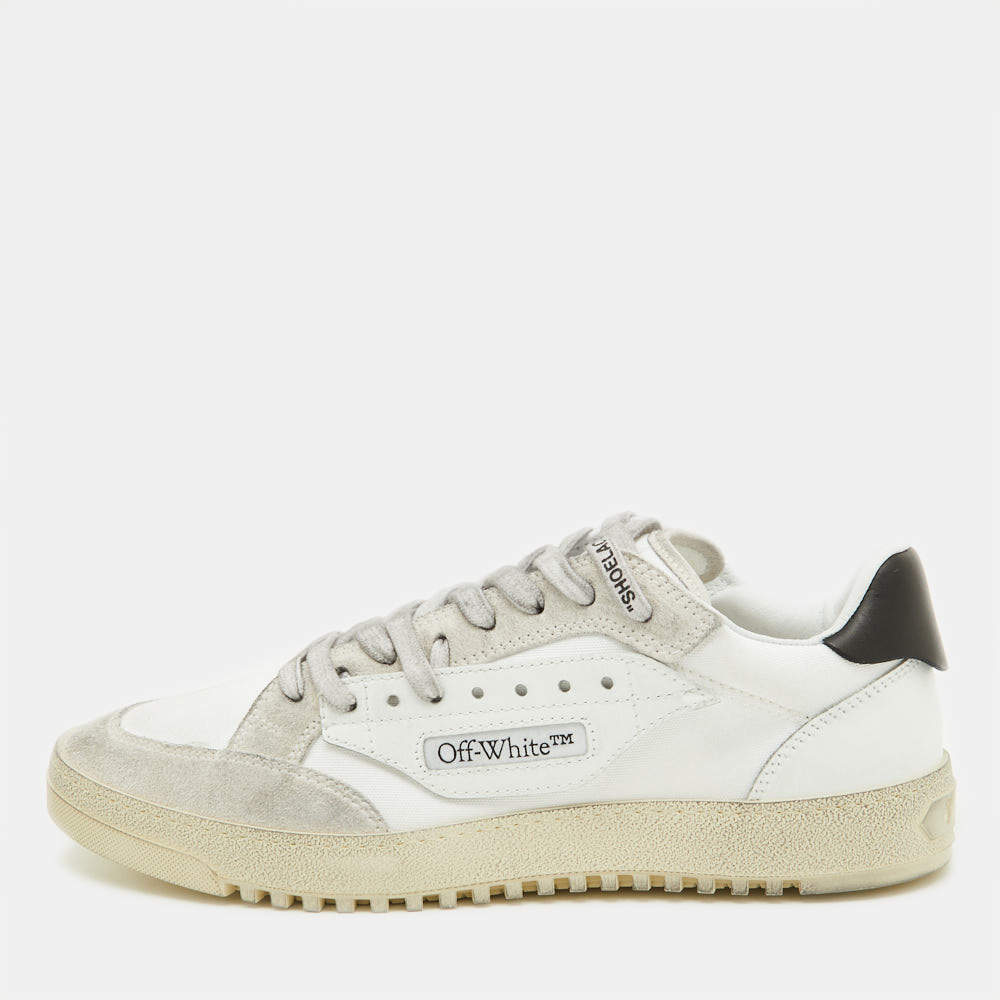 Off-White Tricolor Suede and Canvas 5.0 Low Top Sneakers Size 43