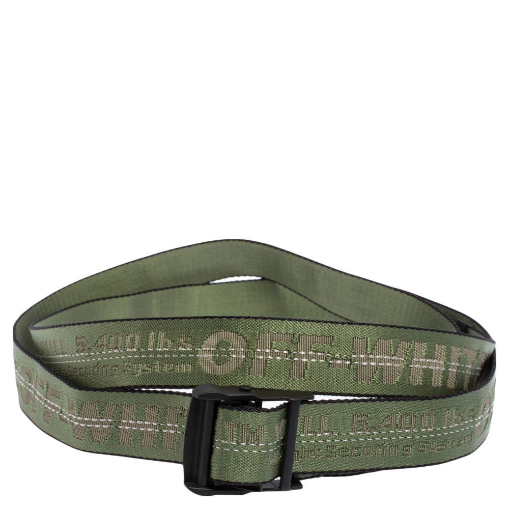 حزام أوف وايت إنداستريال ناي�لون أخضر/أسود 110 سم 