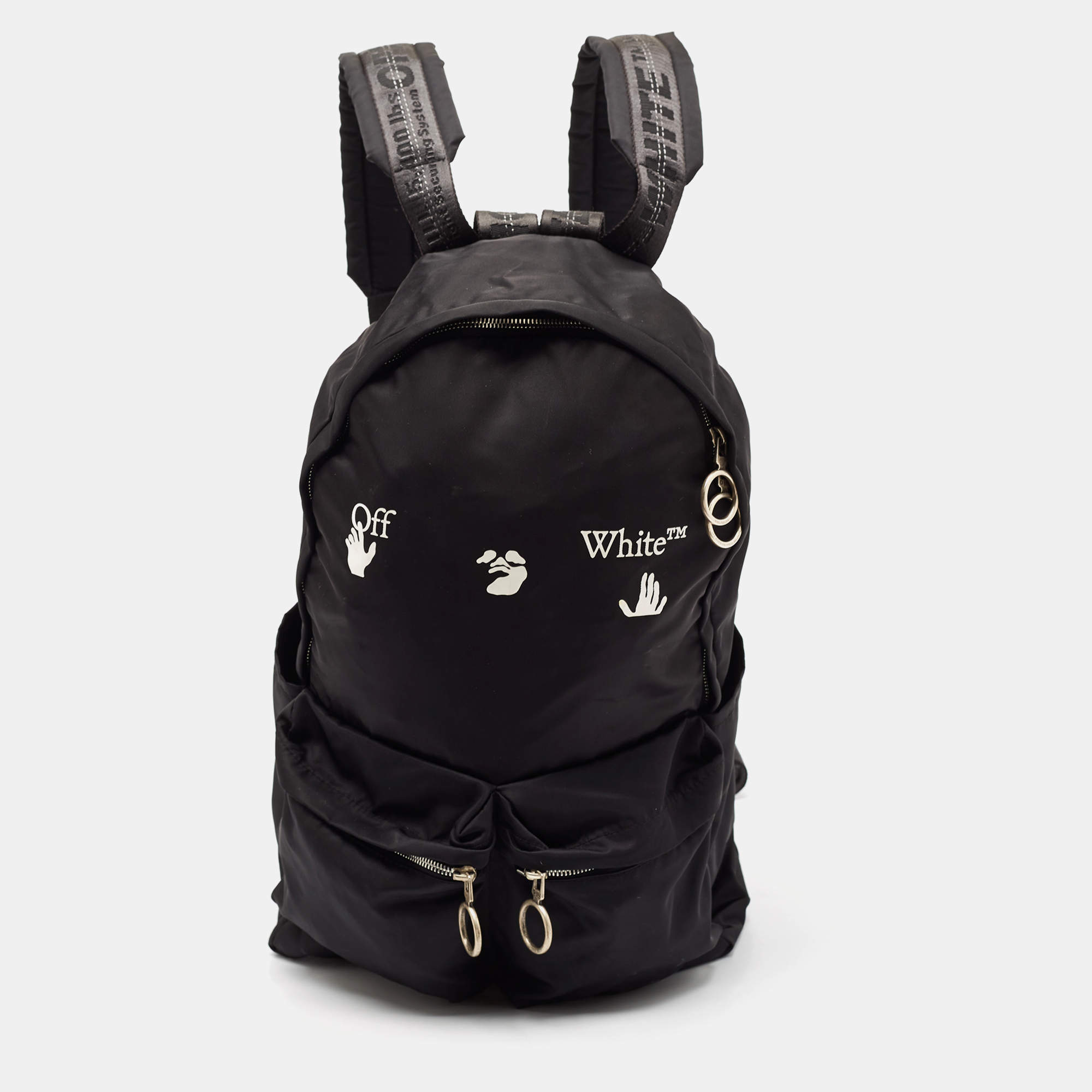Off-White Black Nylon Logo Backpack