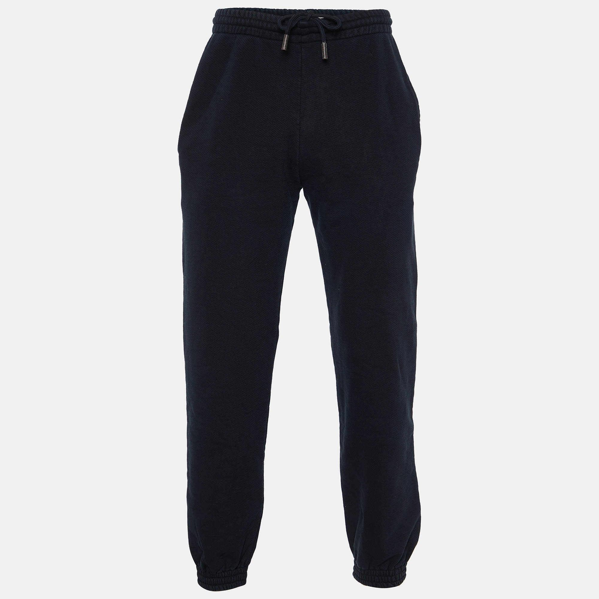 Off-White Black Printed Cotton Jogger Pants M