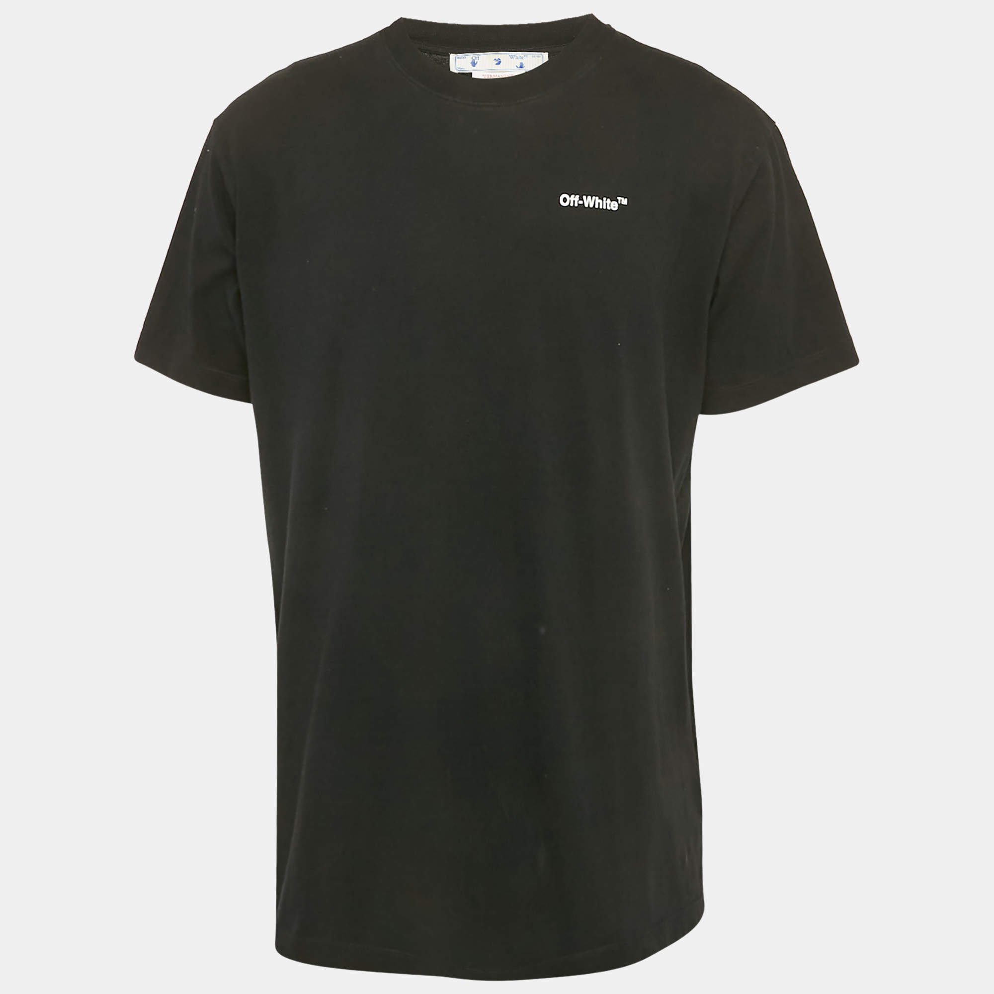 Off-White Black Skull Arrow Print Cotton T-Shirt XS