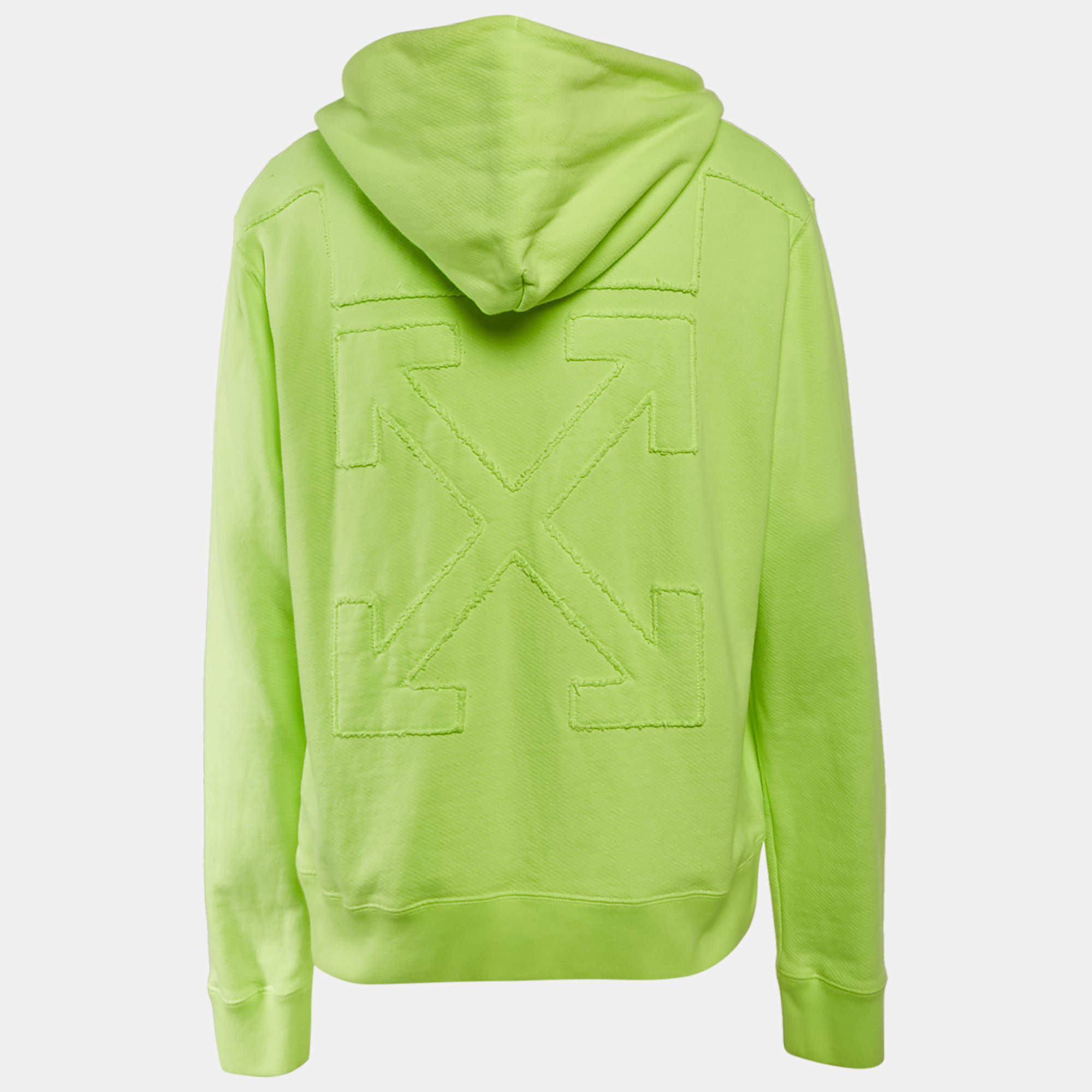Off-White Black Wizard and Cat Print Cotton Hoodie M Off-White