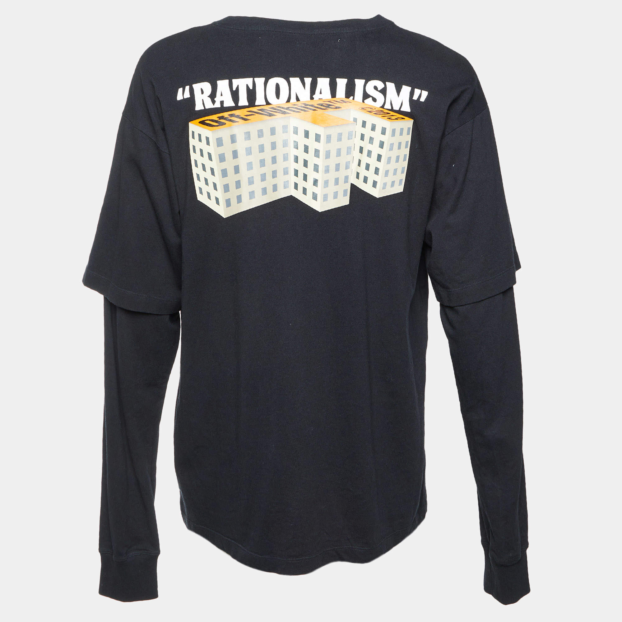 Off-White Black Impressionism Print Jersey T-Shirt L Off-White | TLC