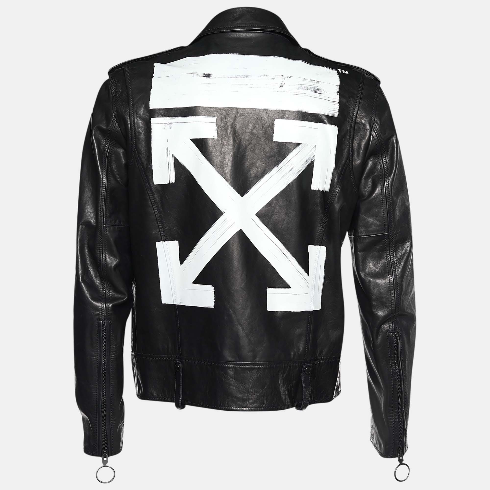 Off white clearance black leather jacket