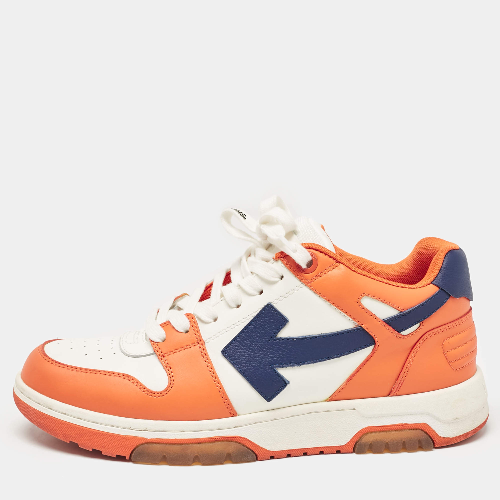 Off-White Multicolor Leather Out Of Office Lace Up Sneakers Size 42