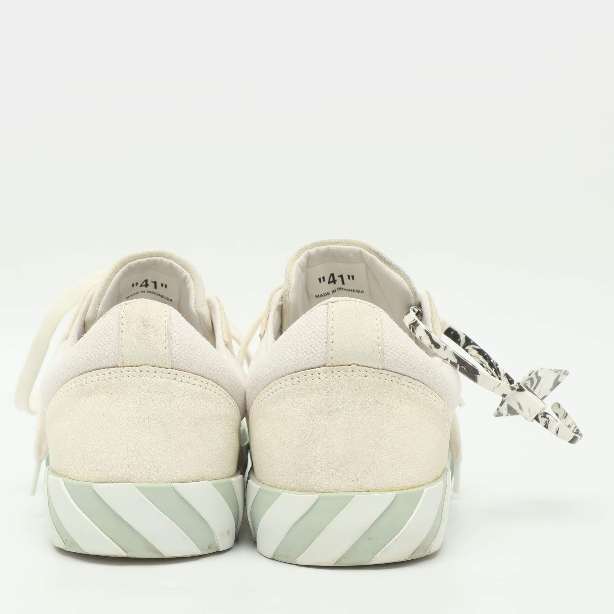 Off-White Vulc Size 41 White Canvas Low Top Sneakers Off-White