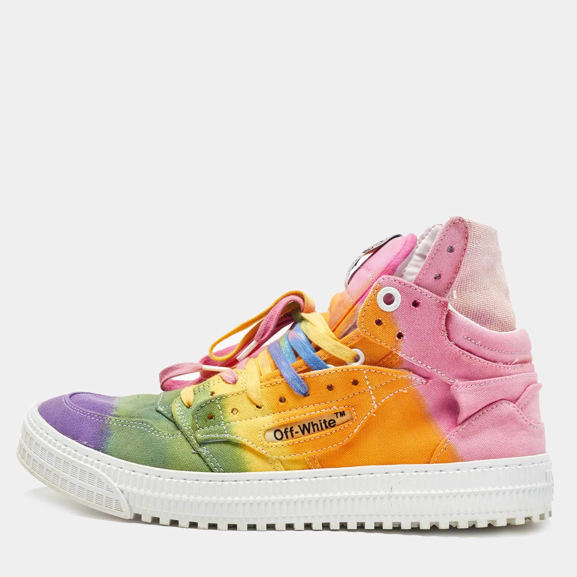 مملوكة مسبقًا Off White  Multicolor Off-Court 3.0 High 'Tie-Dye Sneakers Size 44