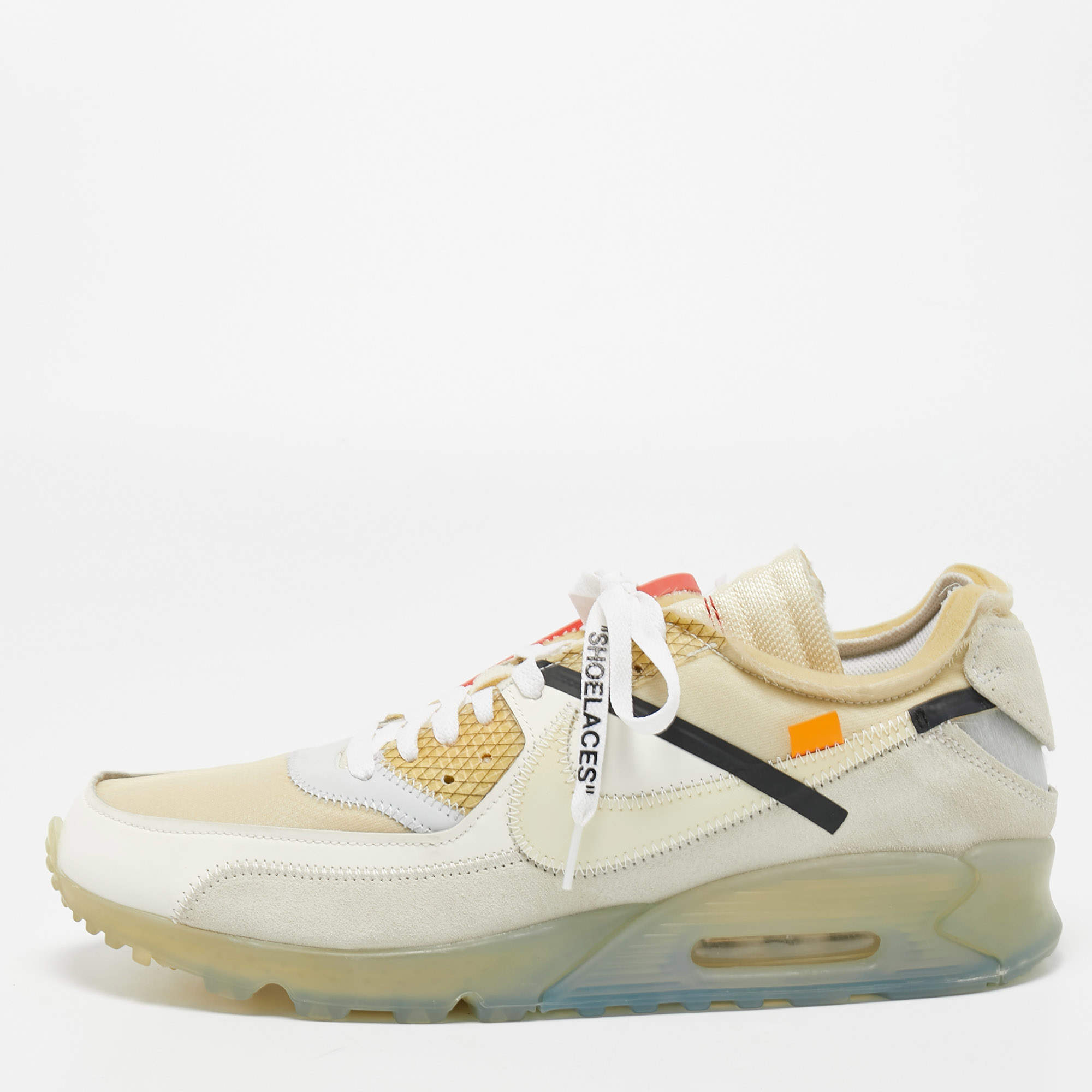 perspectief pakket Dicht Off-White x Nike Tricolor Leather and Mesh The 10 Air Max 90 Sneakers Size  47.5 Off-White x Nike | TLC