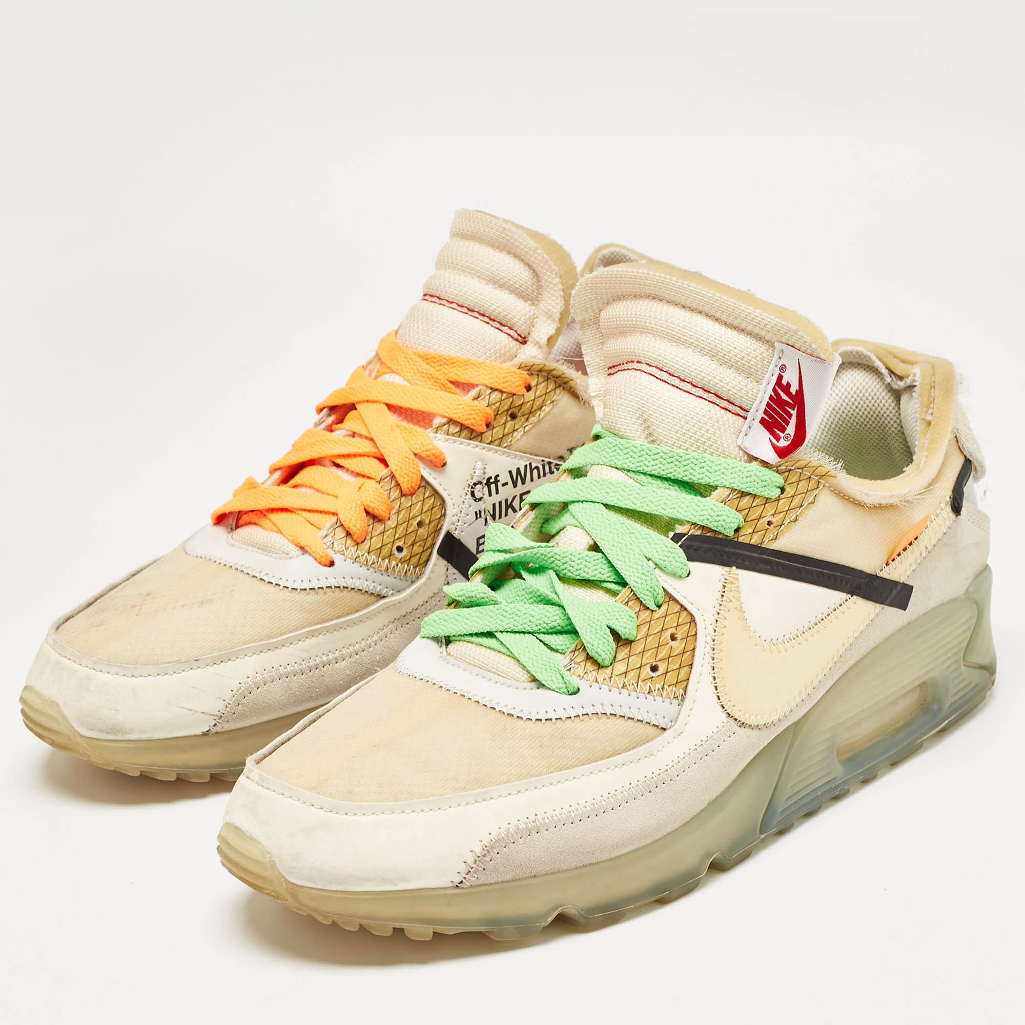 Off-White x Nike Suede and Leather The Ten AIR MAX 90 Sneakers Size 43  Off-White x Nike | TLC