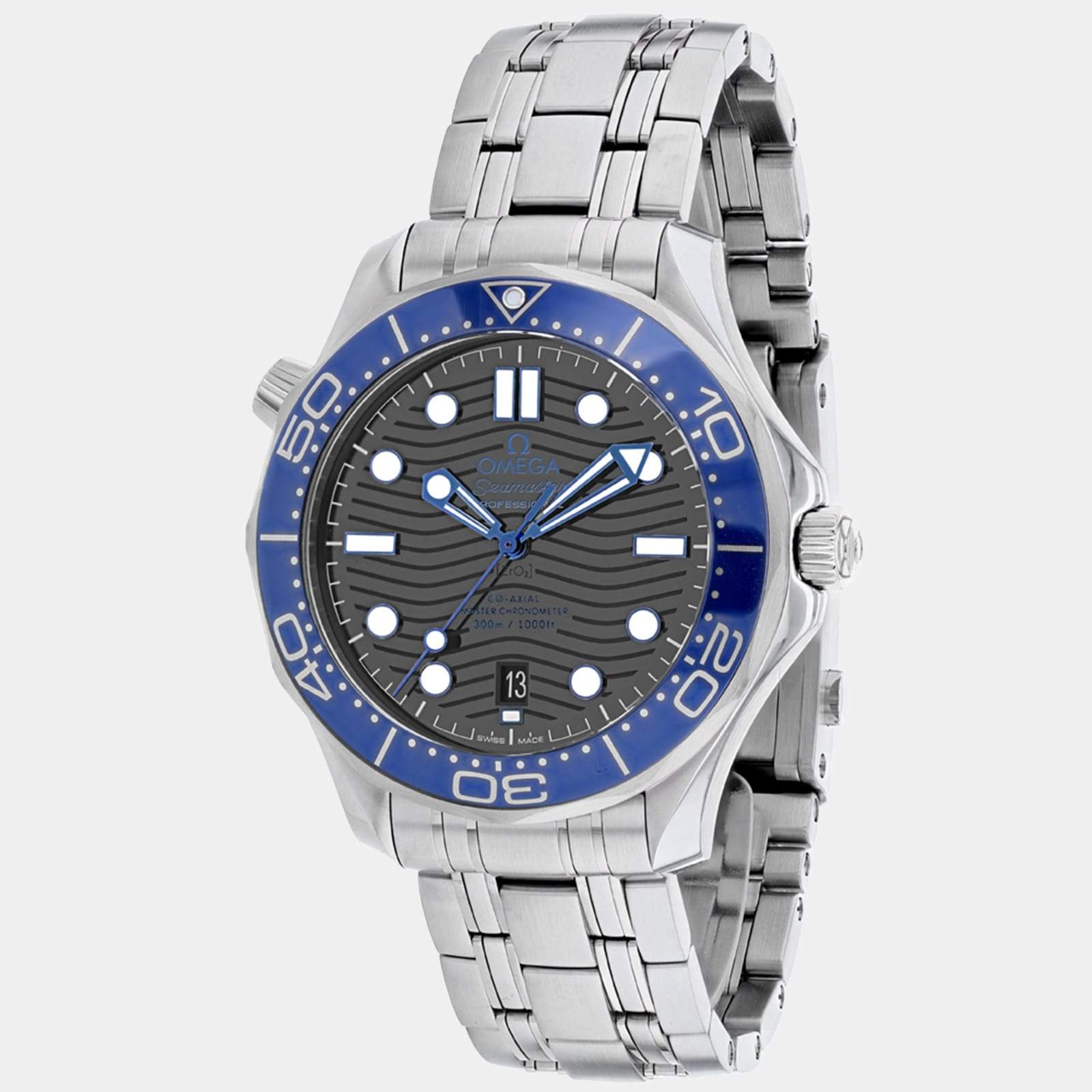 Pre Owned Omega Seamaster O21030422006001 Automatic Grey Stainless Steel Men's Wristwatch 42 mm