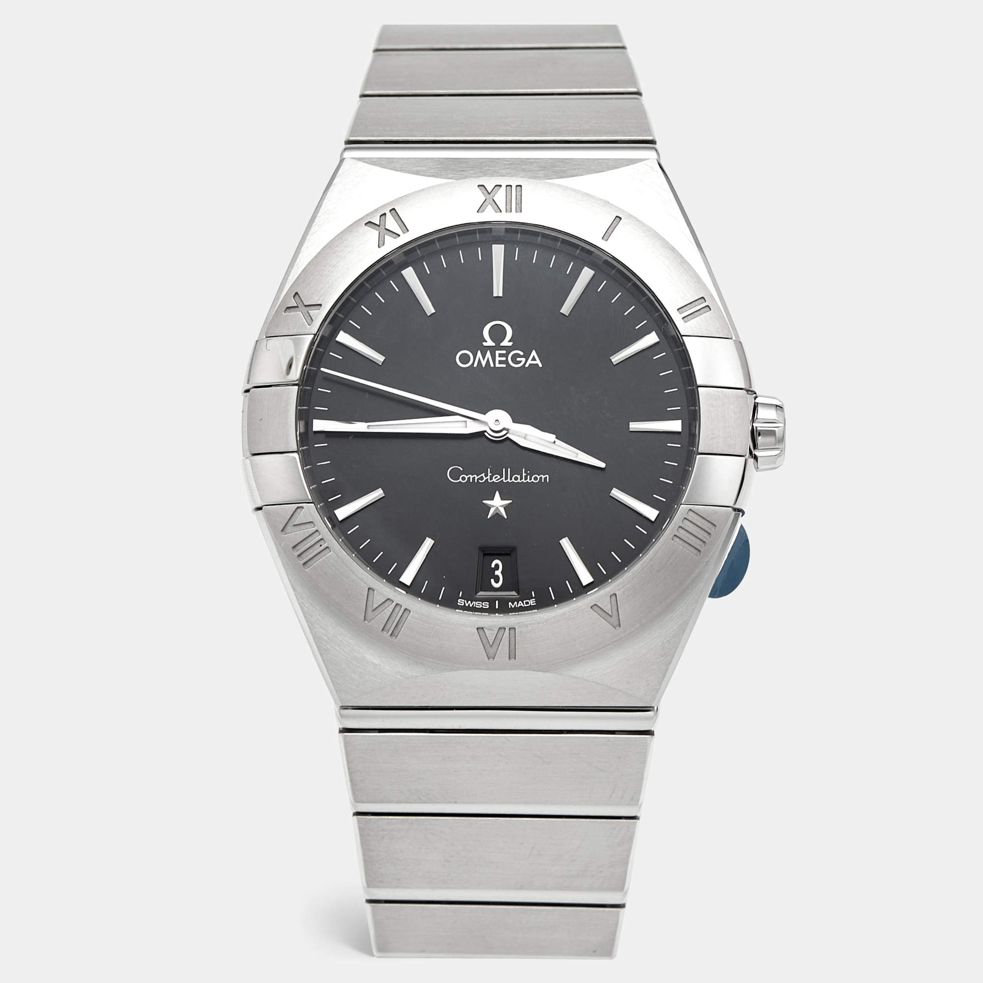 Pre Owned Omega Constellation 131.10.36.60.01.001 Black Dial Stainless Steel Men's Wristwatch 36 mm