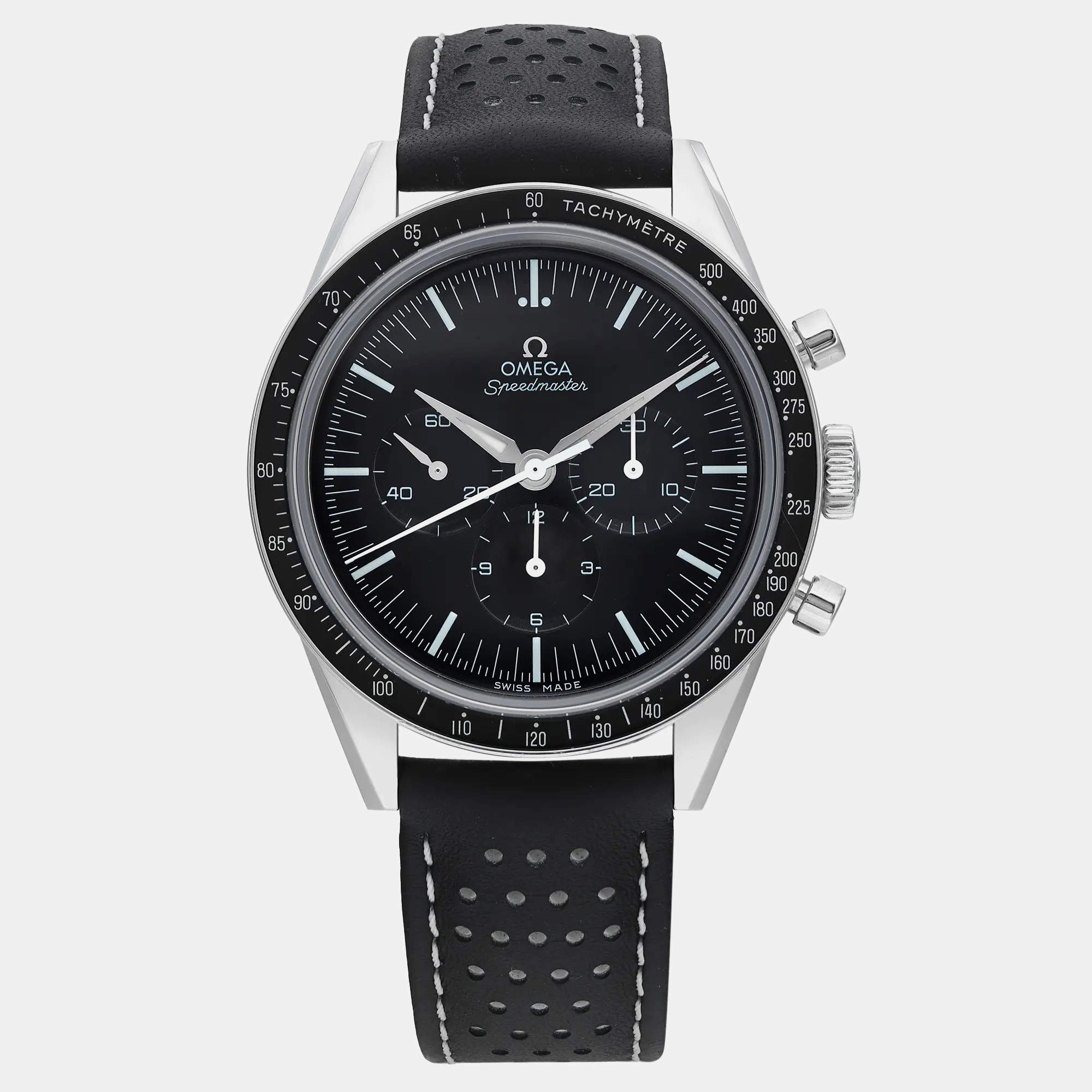 Omega Black Stainless Steel Speedmaster 3513.50 Automatic Men's Wristwatch 39 mm