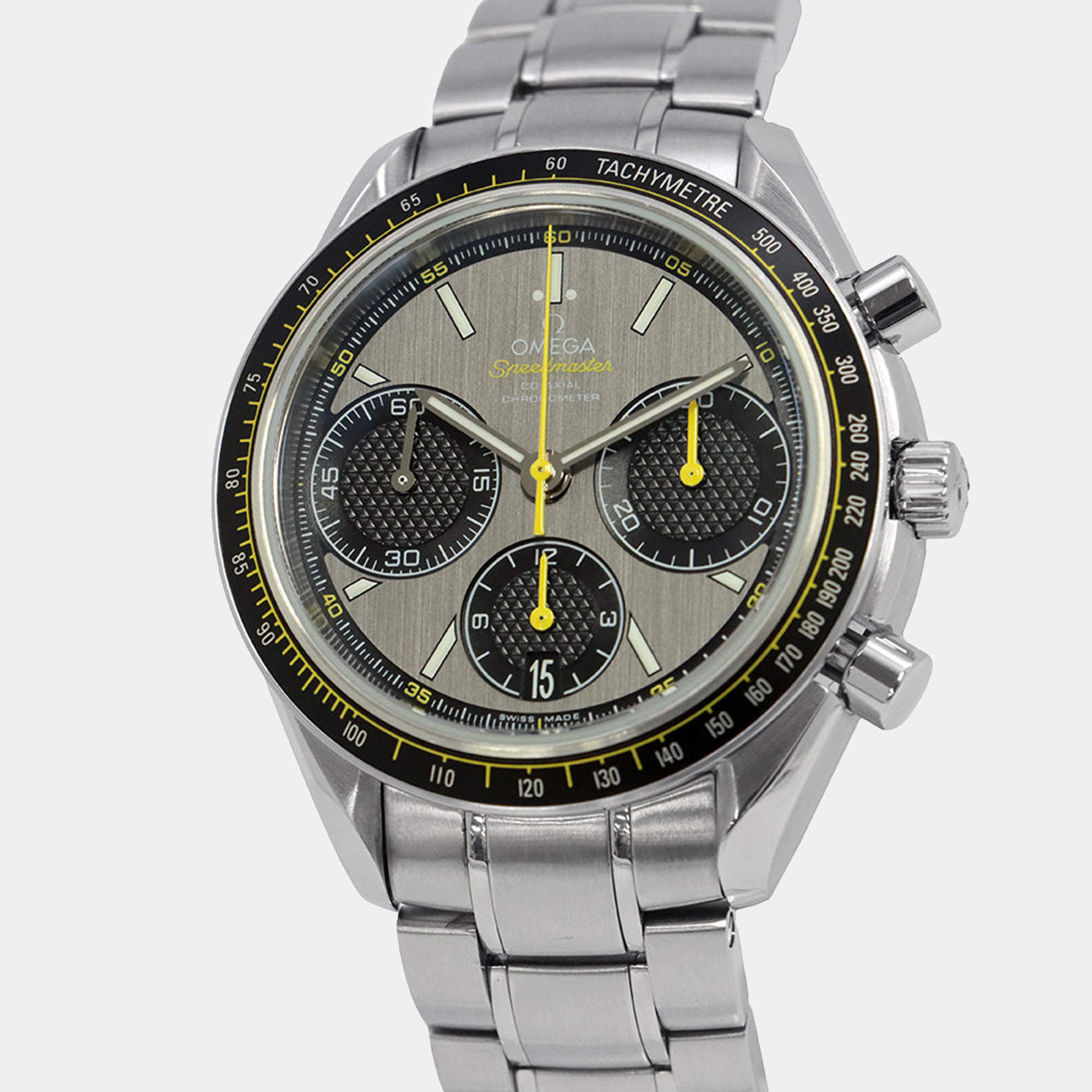 Omega Grey Stainless Steel Speedmaster Racing 326.30.40.50.06.001 Automatic Men's Wristwatch 40 mm
