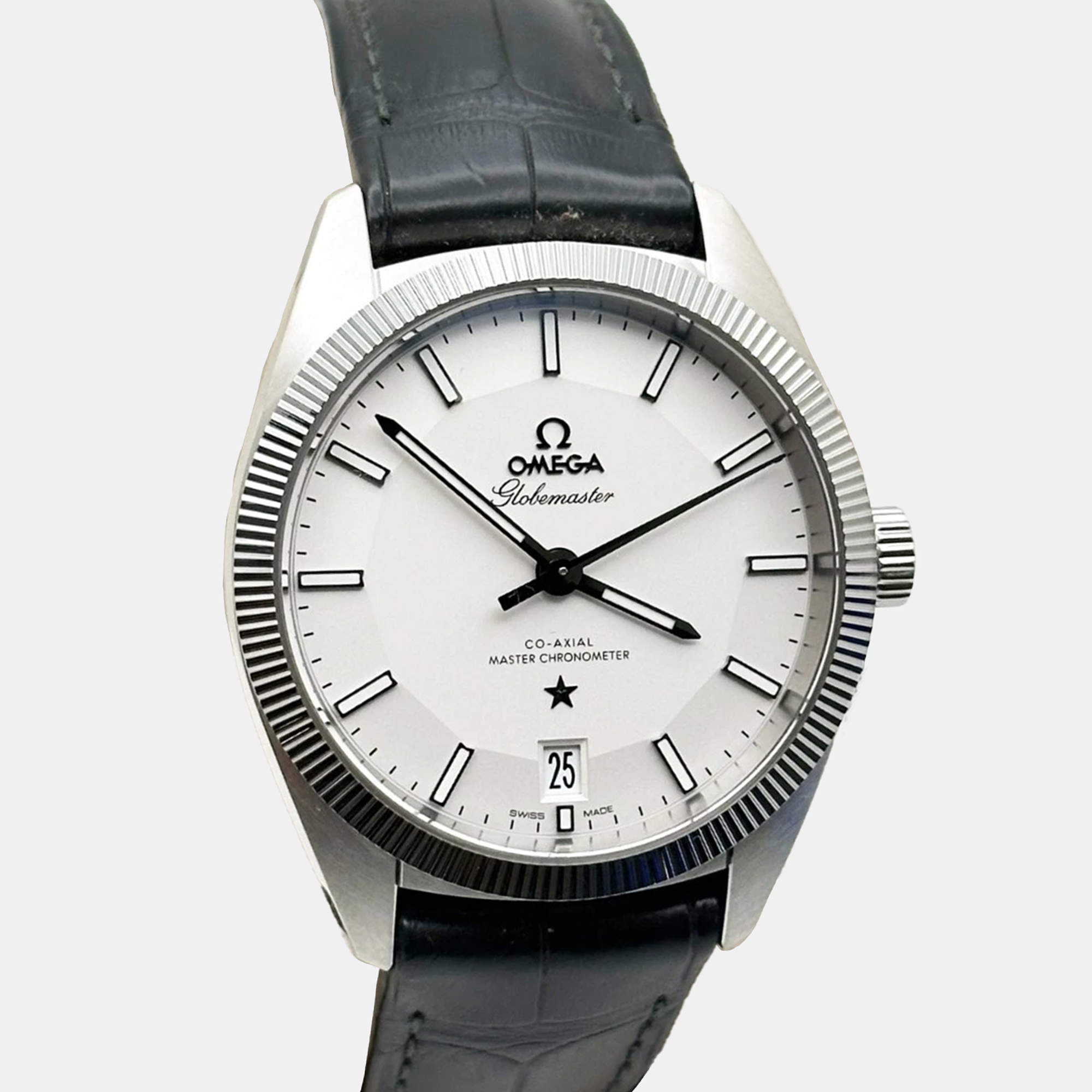 Omega Silver Stainless Steel Constellation Globemaster 130.33.39.21.02.001 Automatic Men's Wristwatch 39 mm