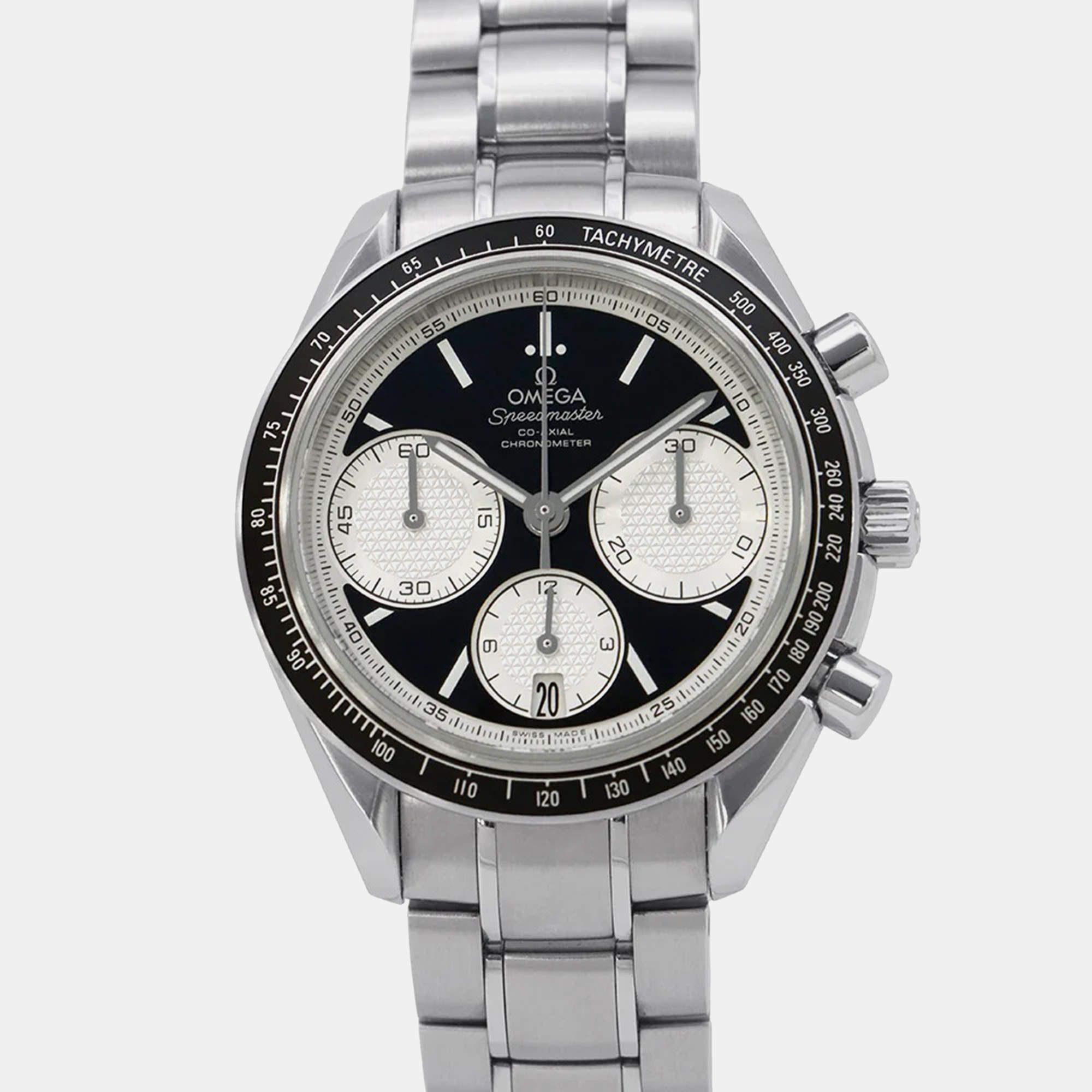 Omega Black Stainless Steel Speedmaster 326.30.40.50.01.002 Automatic Men's Wristwatch 40 mm